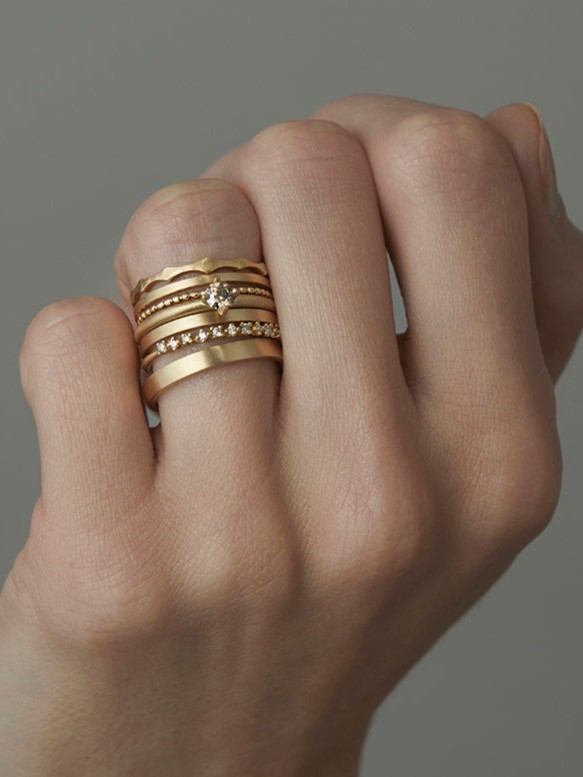 4mm Brown Diamond Noble Ring