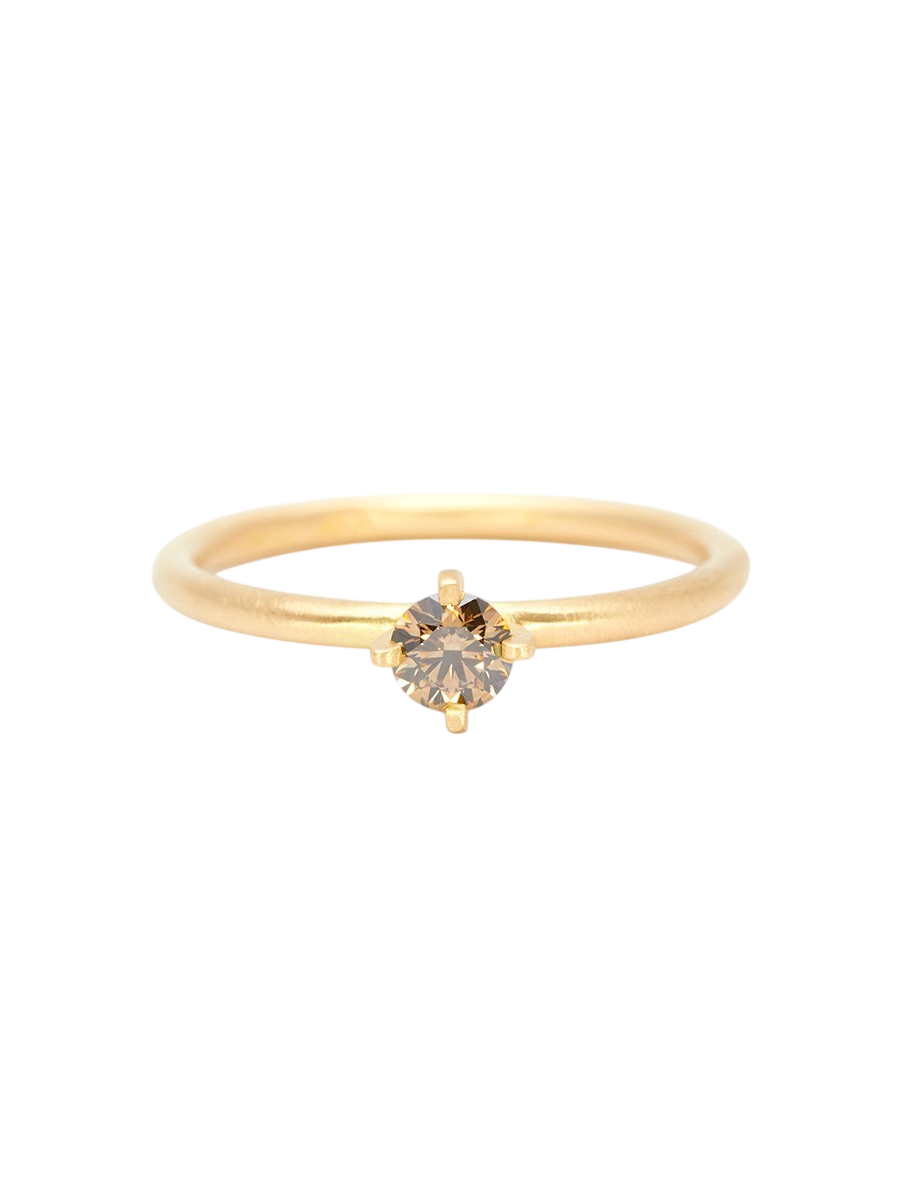 4mm Brown Diamond Noble Ring photo