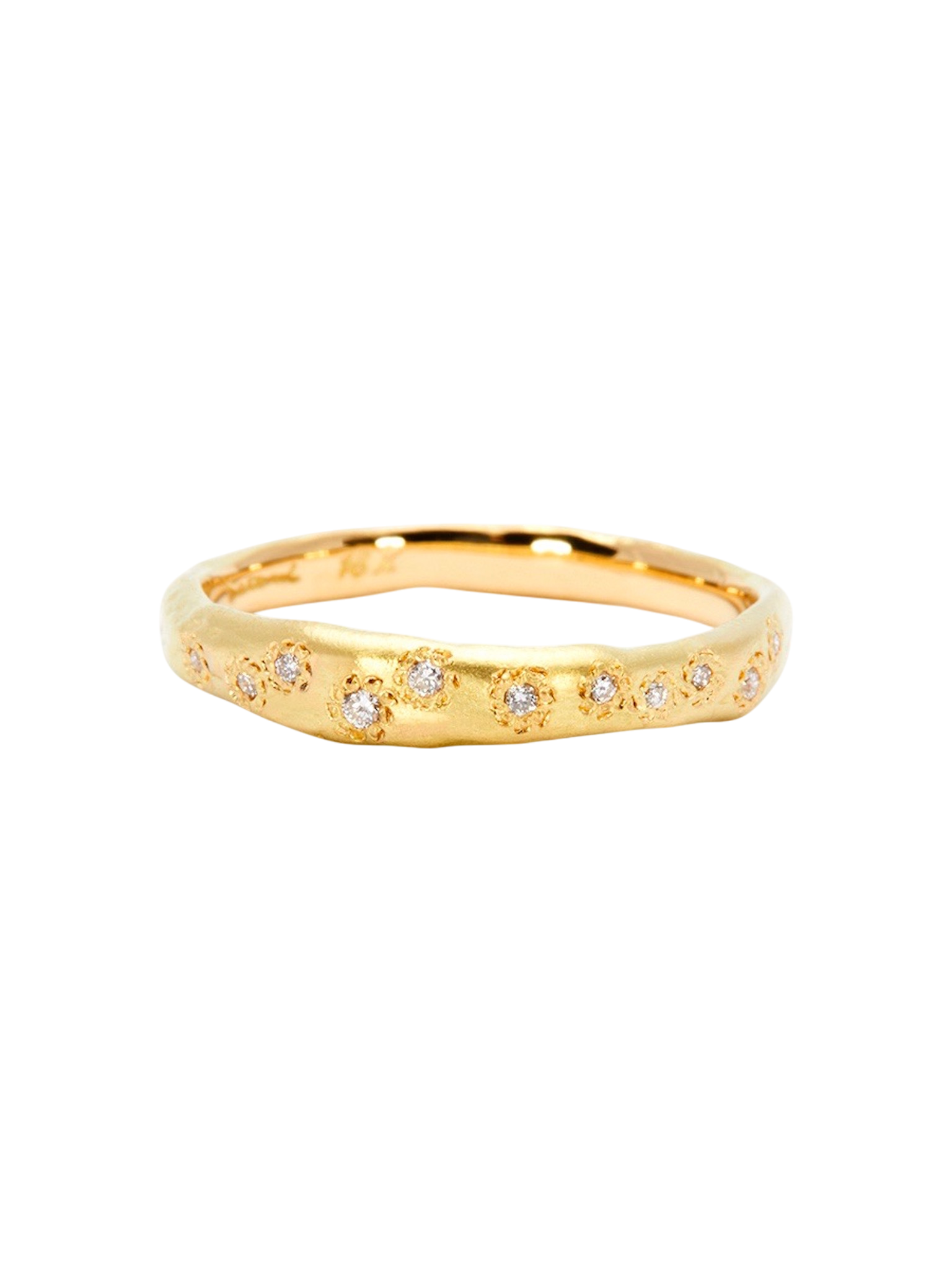 Encrusted diamond band