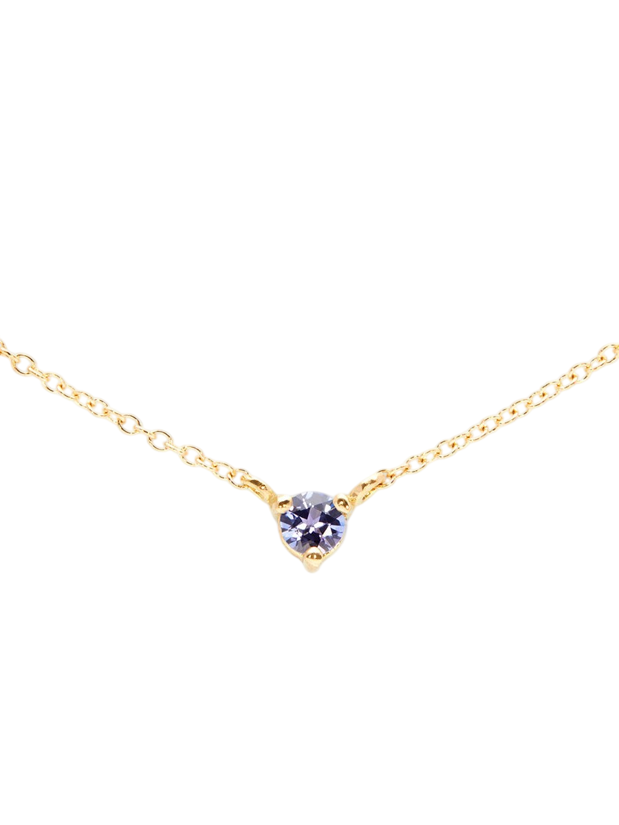 3mm Tanzanite Birthstone Necklace photo