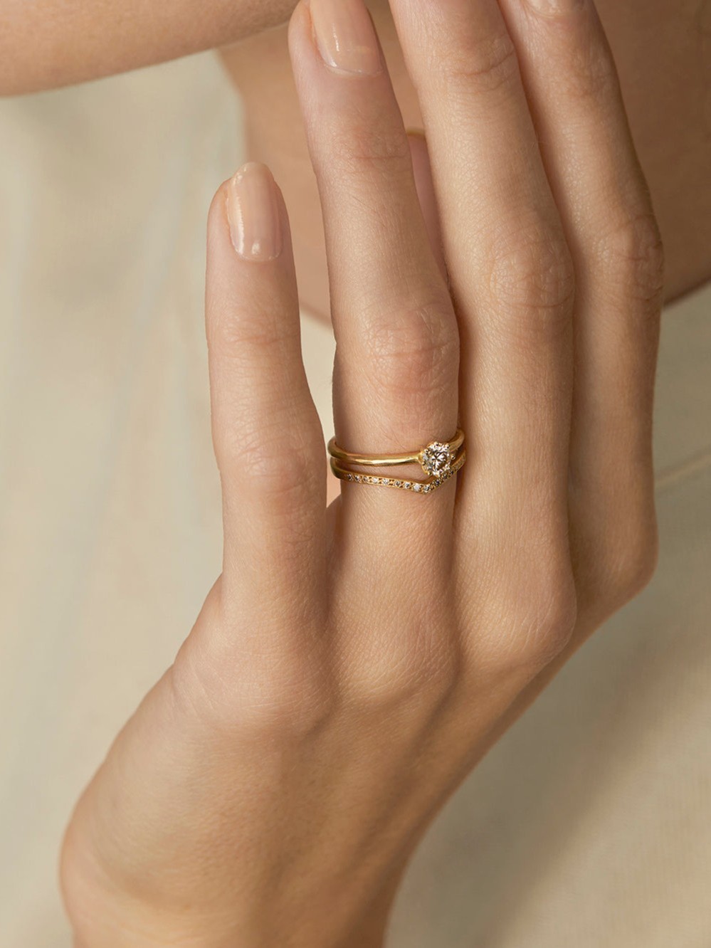 4.5mm Brown Diamond Blooming Ring