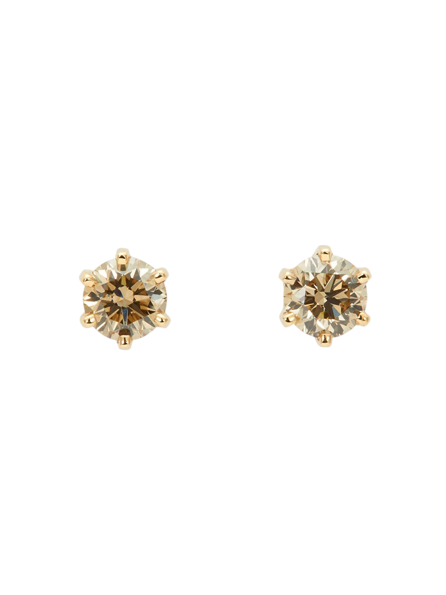 4mm Brown Diamond Studs photo