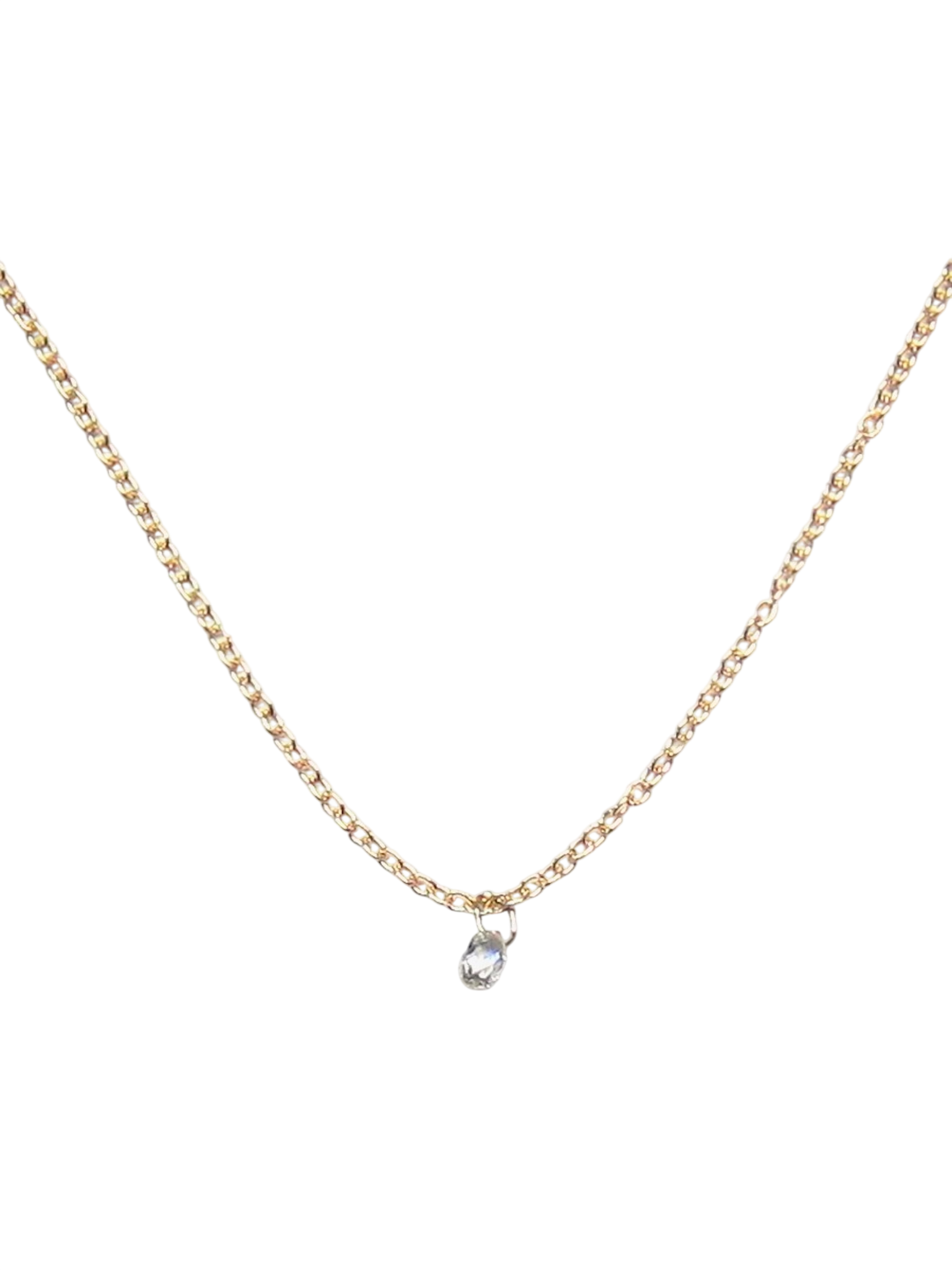 Diamond drop chain necklace