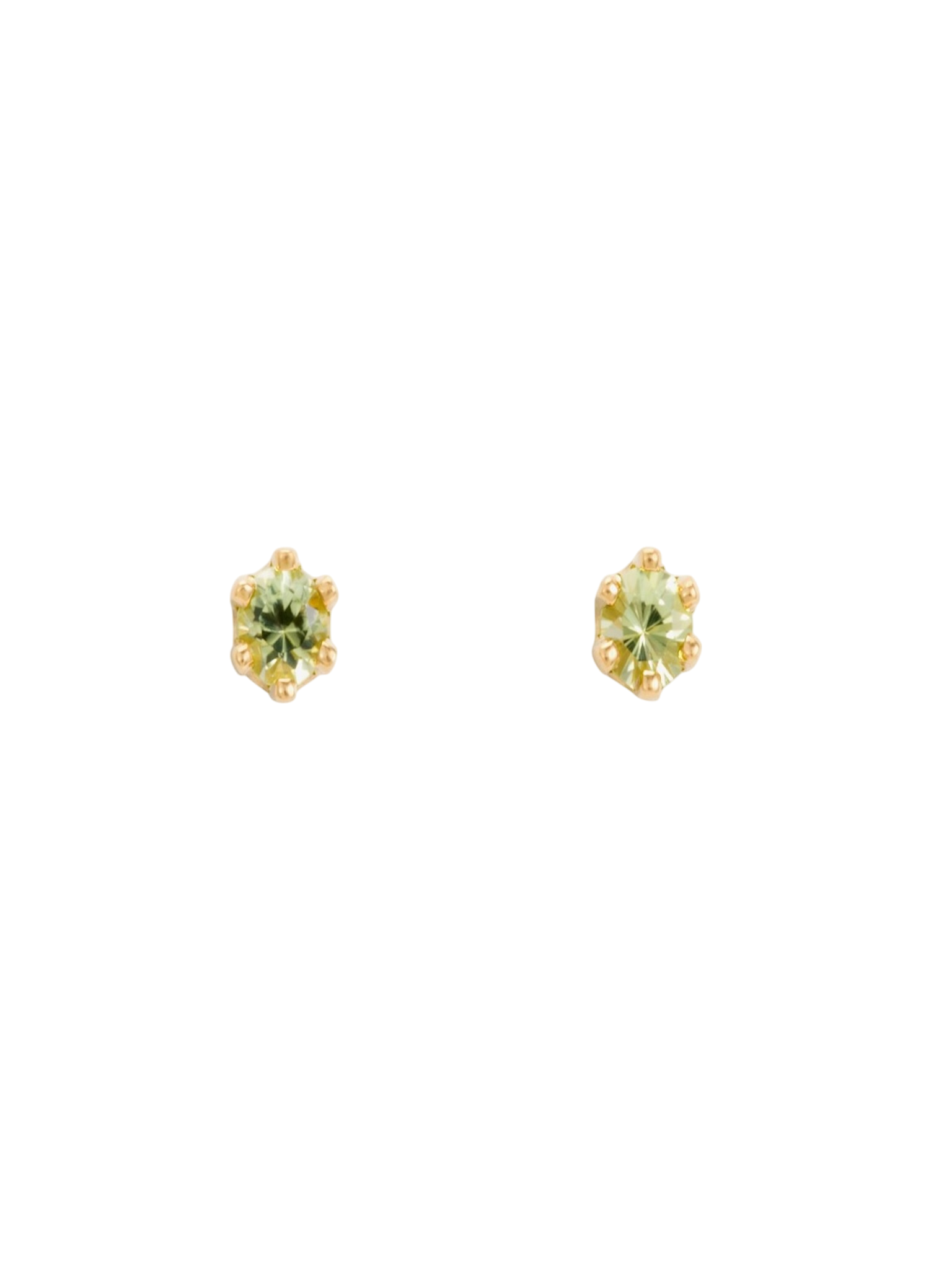 Baby birthstone peridot studs