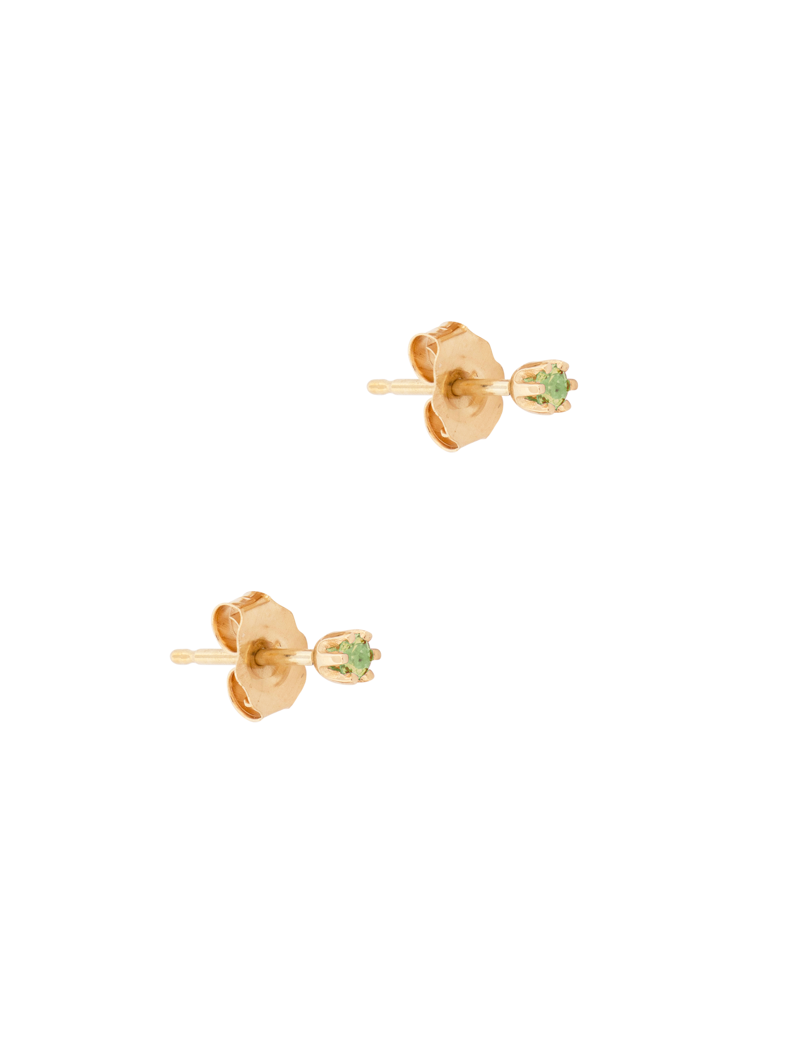 Baby birthstone peridot studs