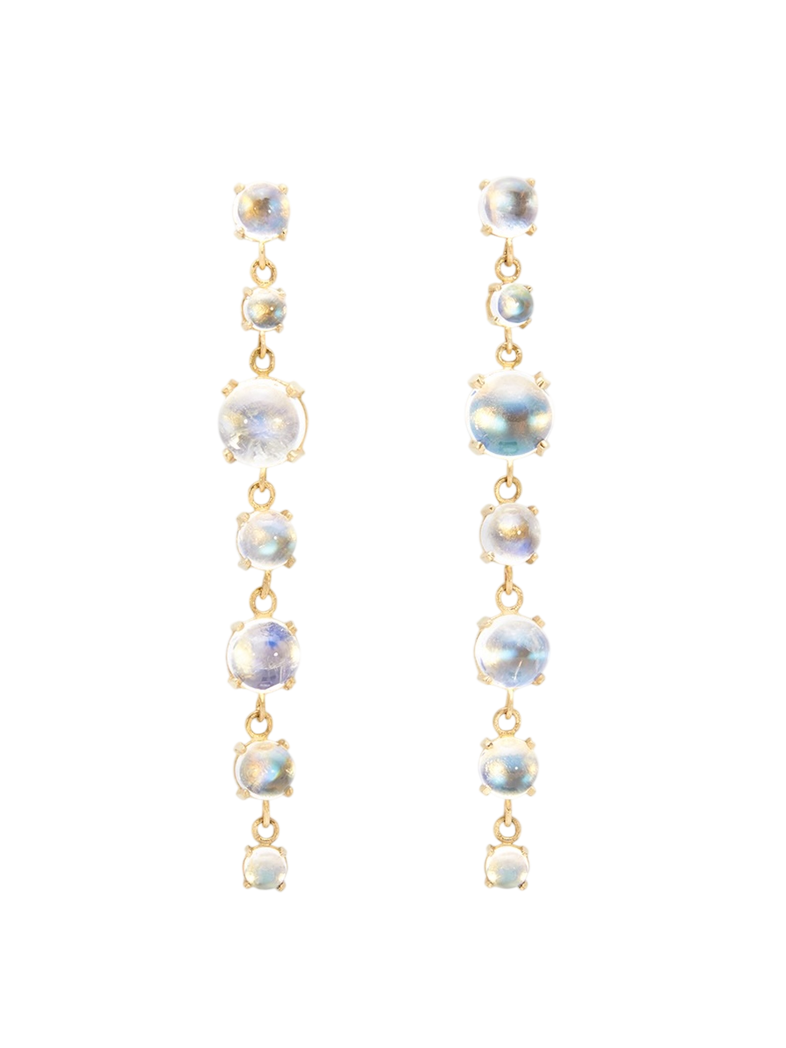 Rainbow moonstone cosmos earrings