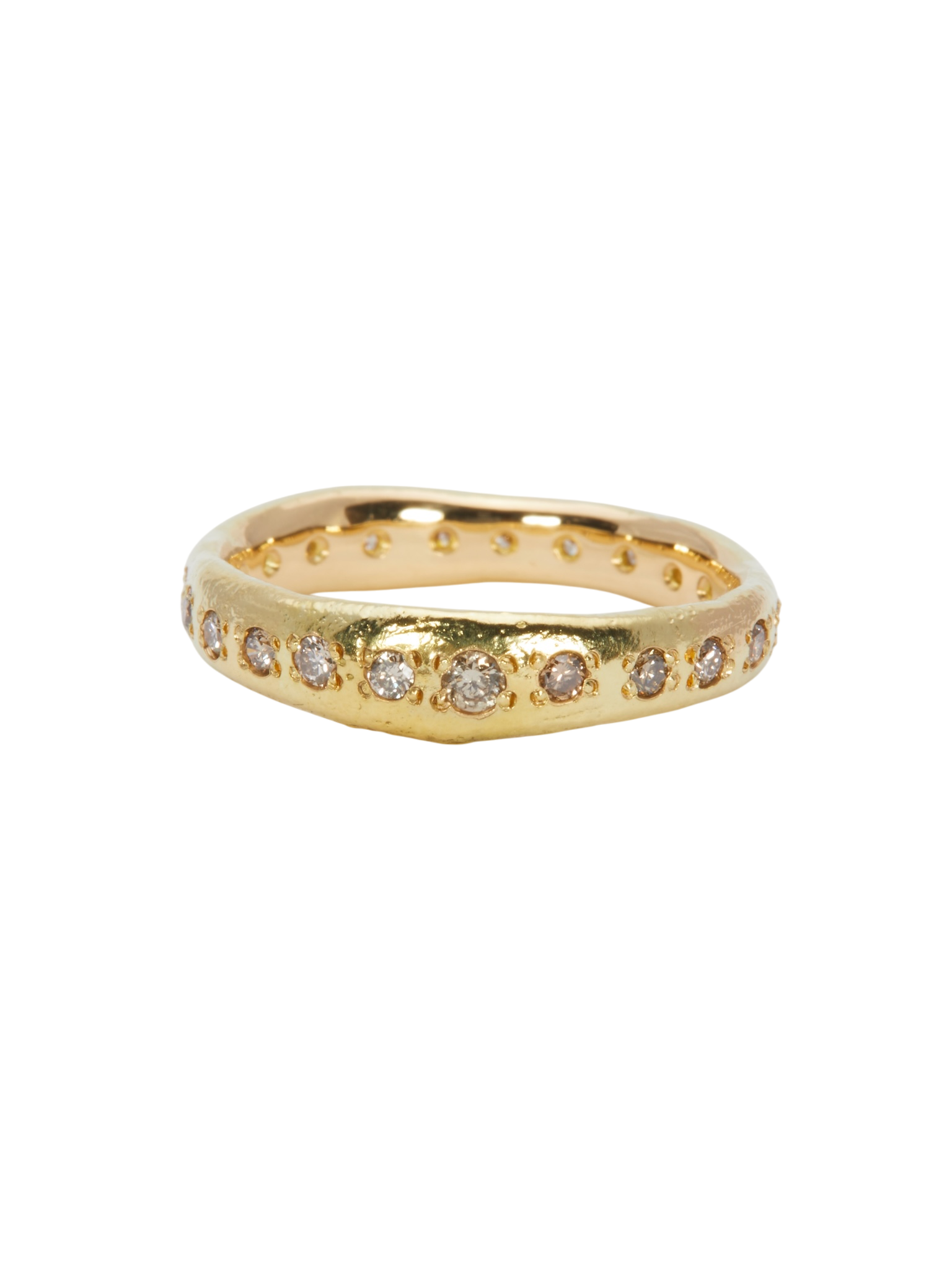 Large brown diamond terra eternity band