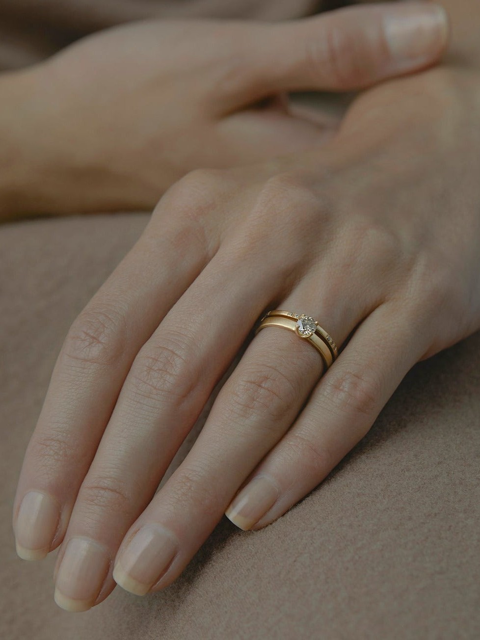 4.5mm Classic Brown Diamond Solitaire Ring