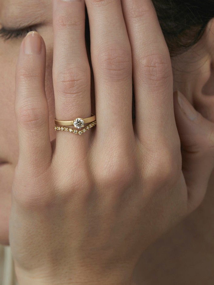 4.5mm Classic Brown Diamond Solitaire Ring