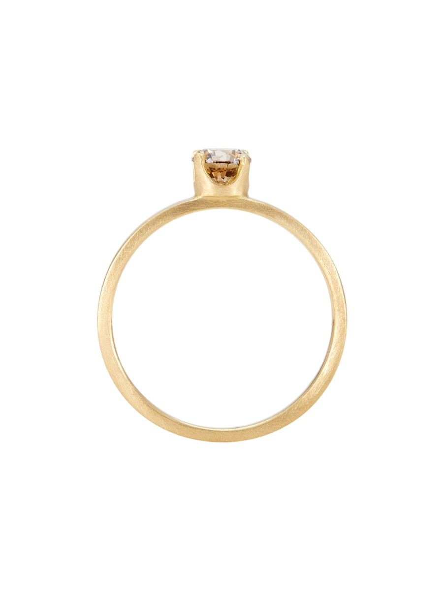4.5mm Classic Brown Diamond Solitaire Ring
