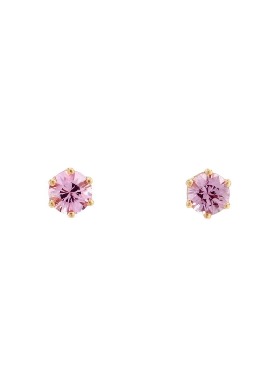 3mm Pink Sapphire Studs photo