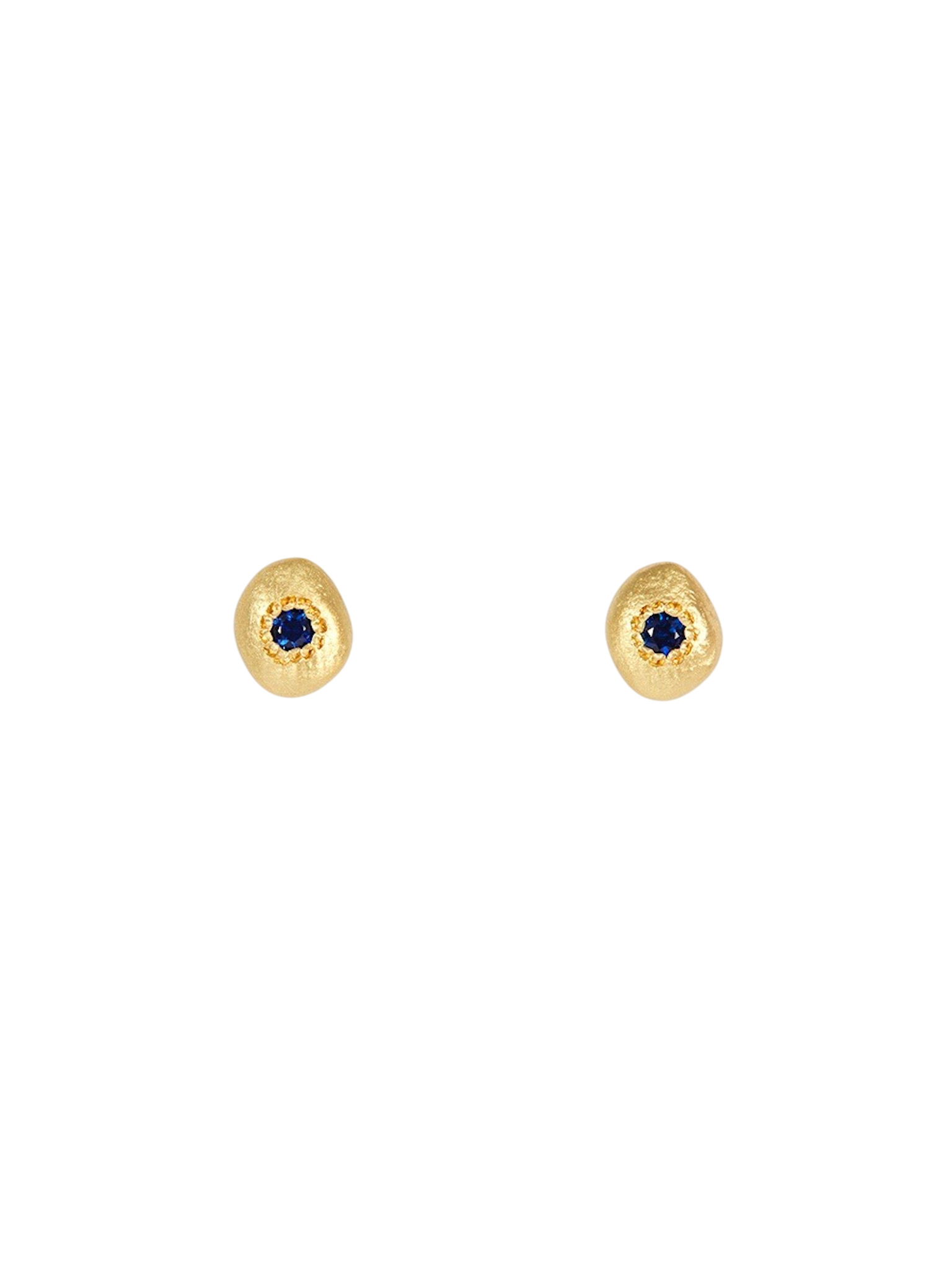 Sapphire pebble studs