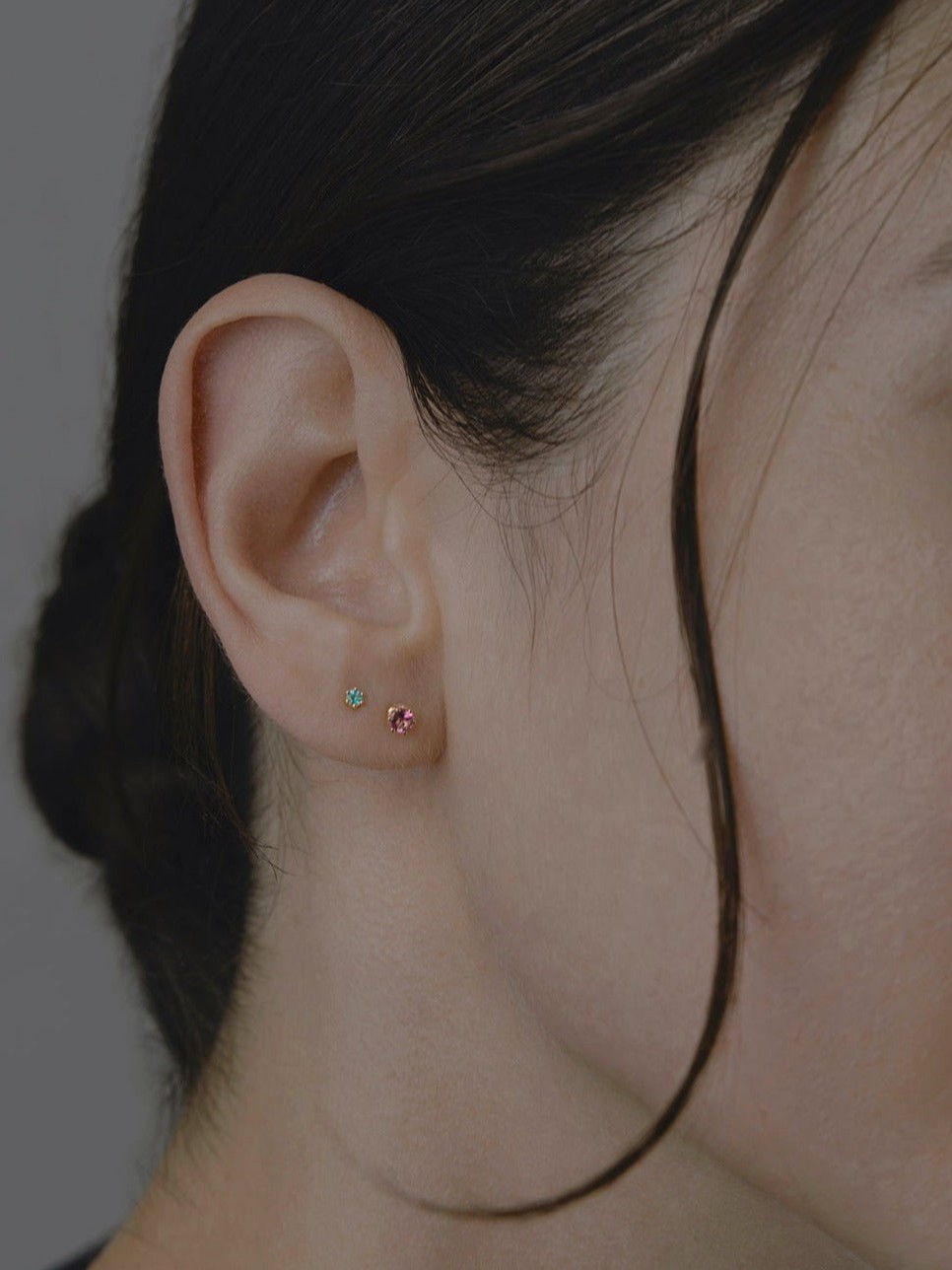 3mm Pink Tourmaline Studs