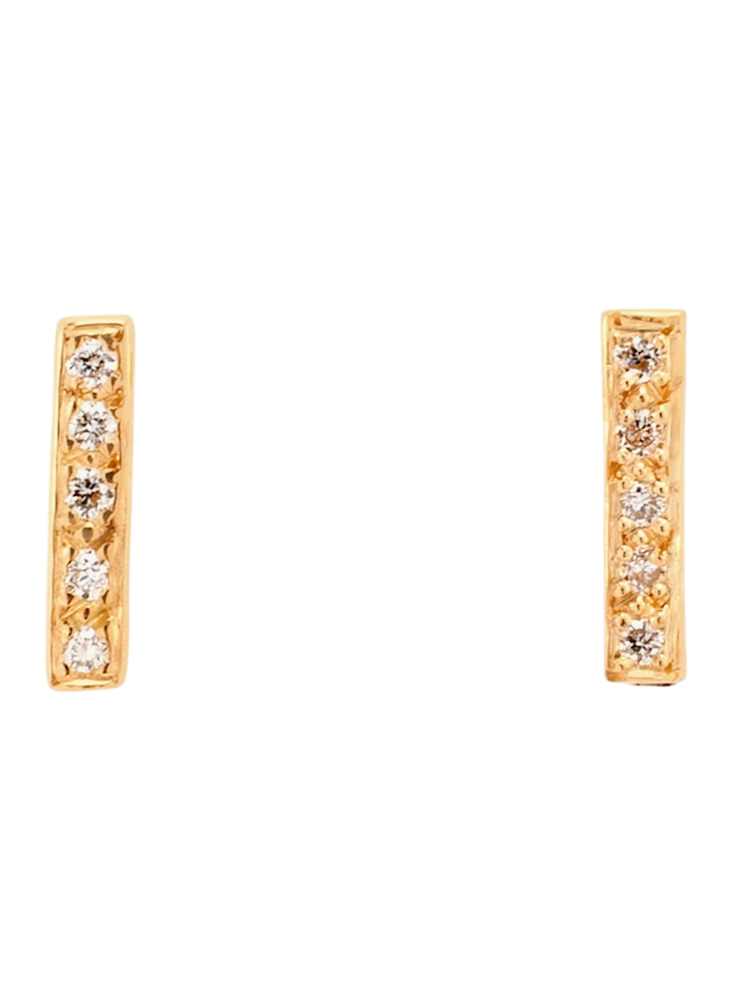 Diamond bar earrings