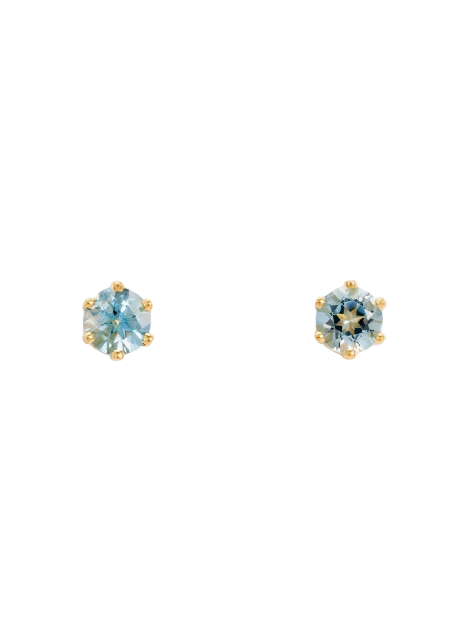 3mm Aquamarine Studs photo