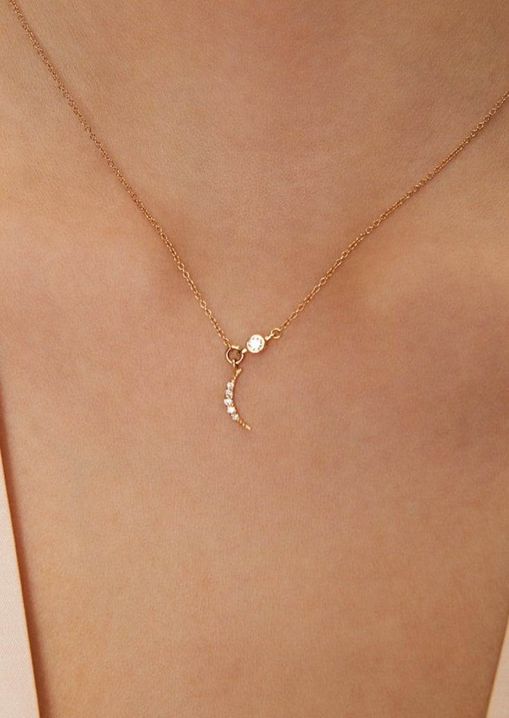 The Diamond Crescent Necklace photo