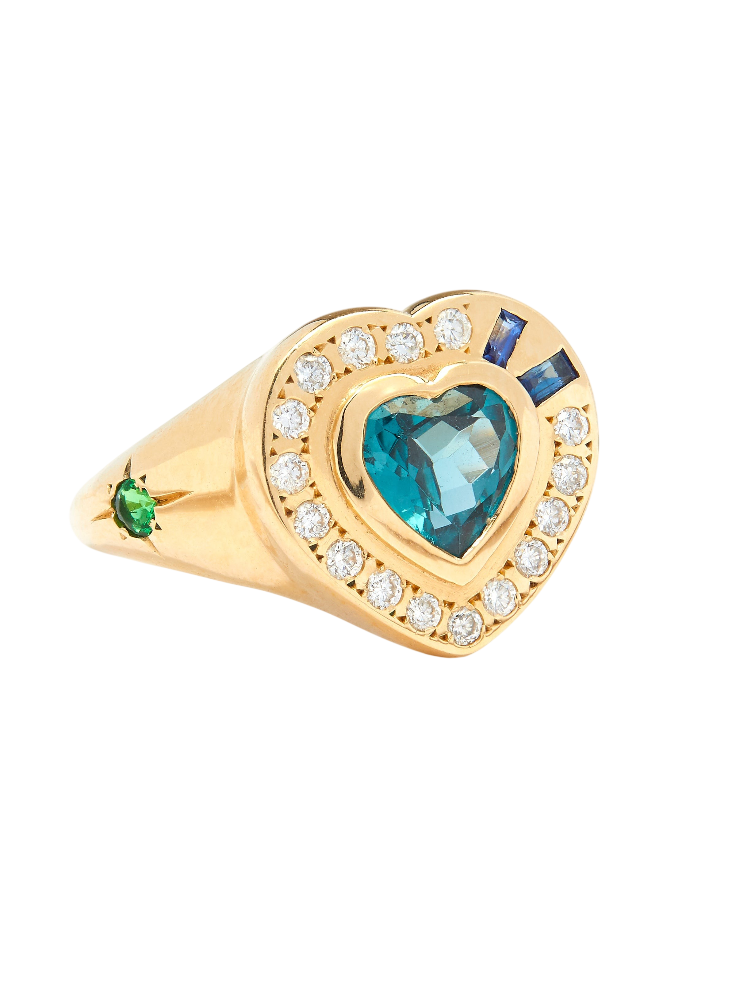 The Corazon Ring with Blue Topaz photo