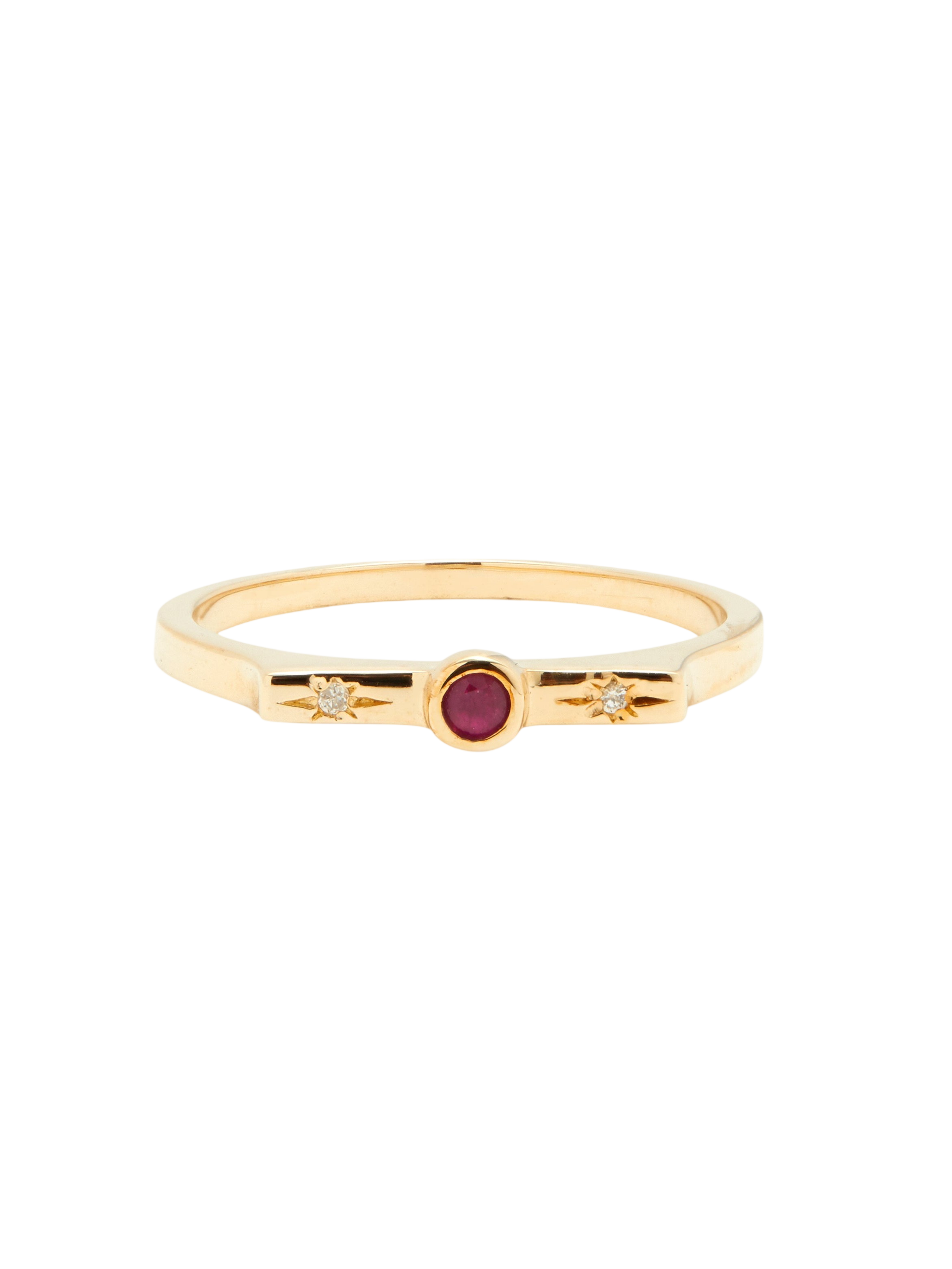 Wish Stack Ring In Ruby photo