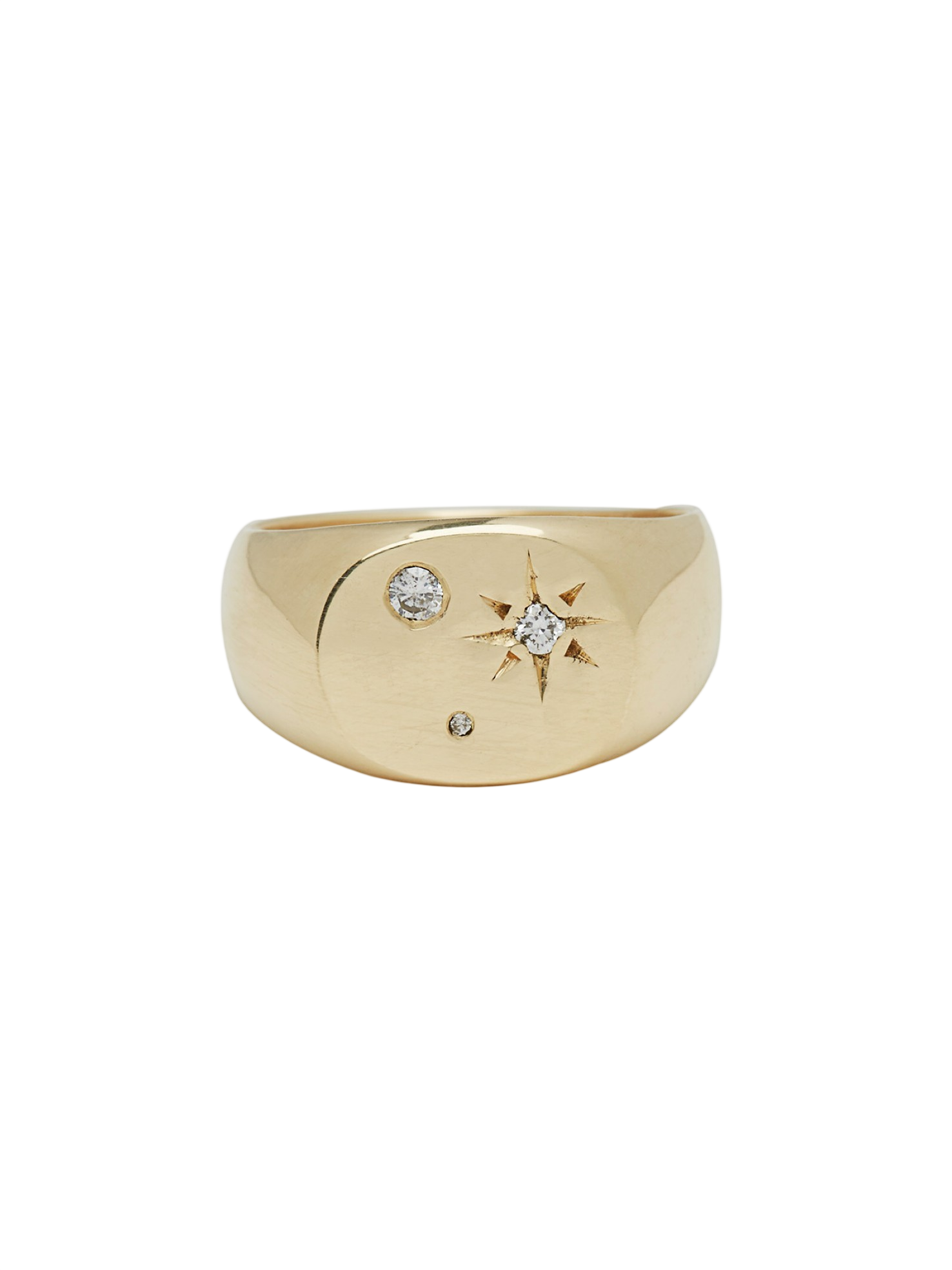 Celestial Seal Signet Ring in Gold photo
