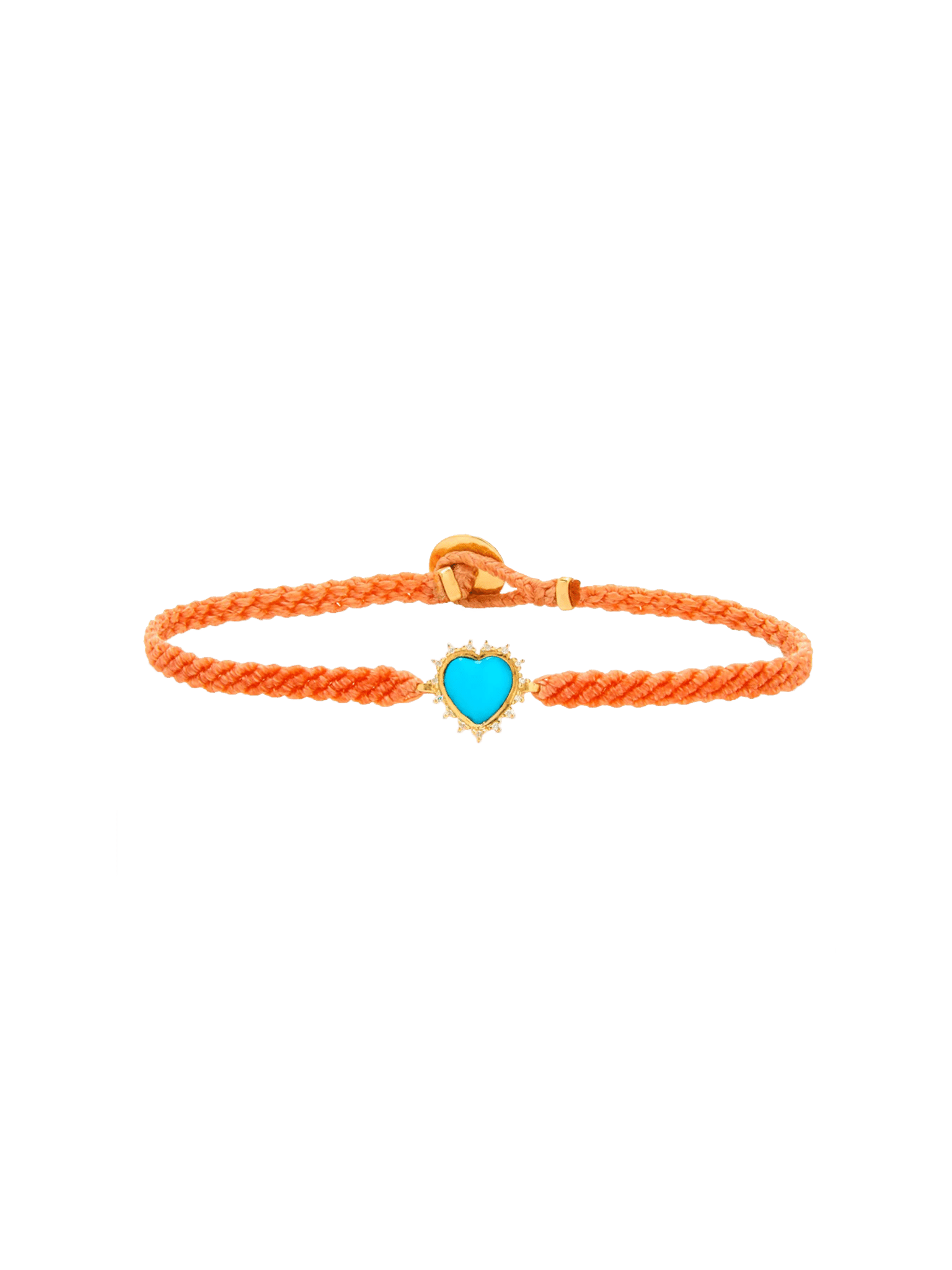 Turquoise and diamond macrame bracelet
