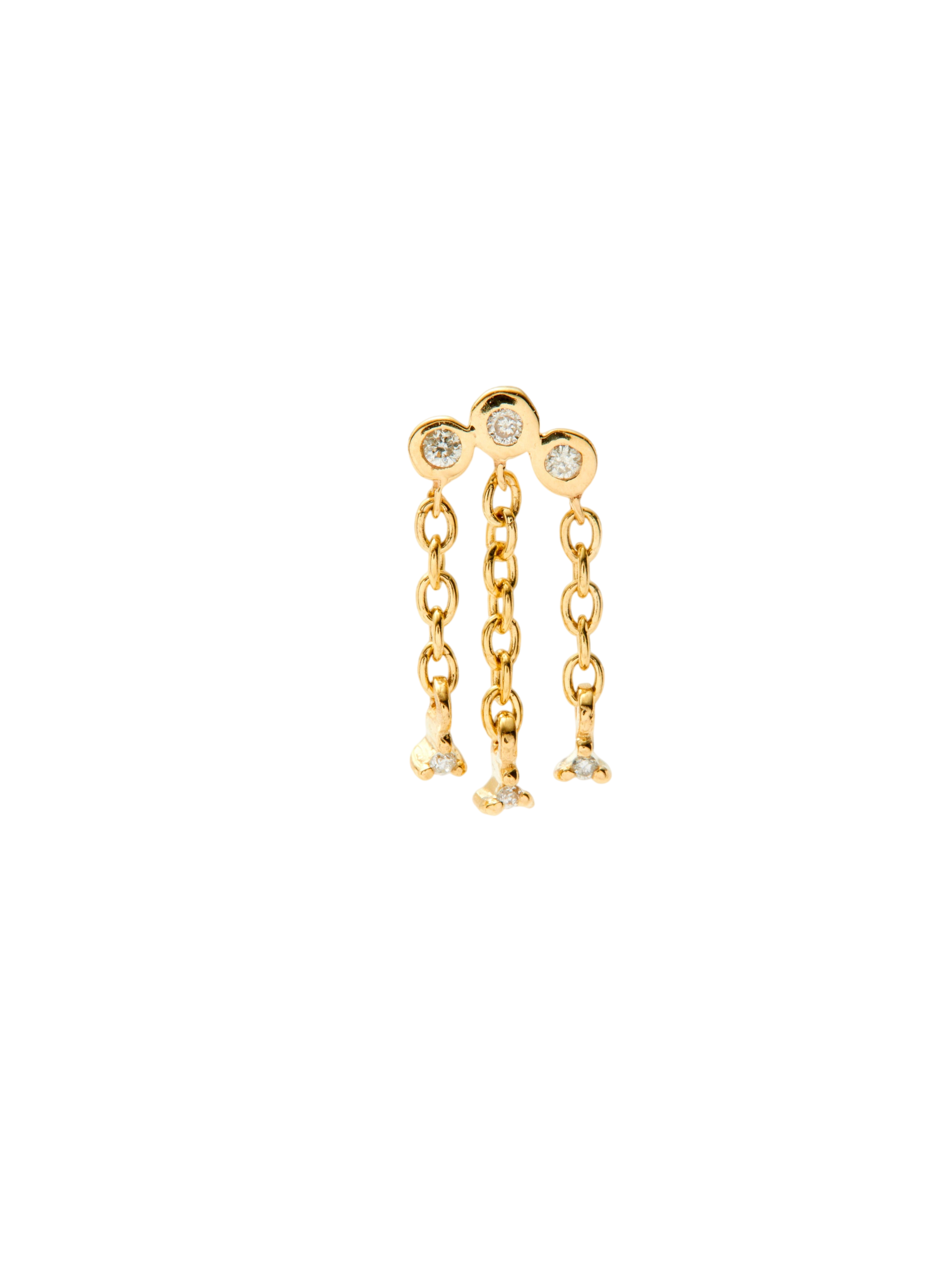 Cascading Diamond Trio Cluster Stud photo