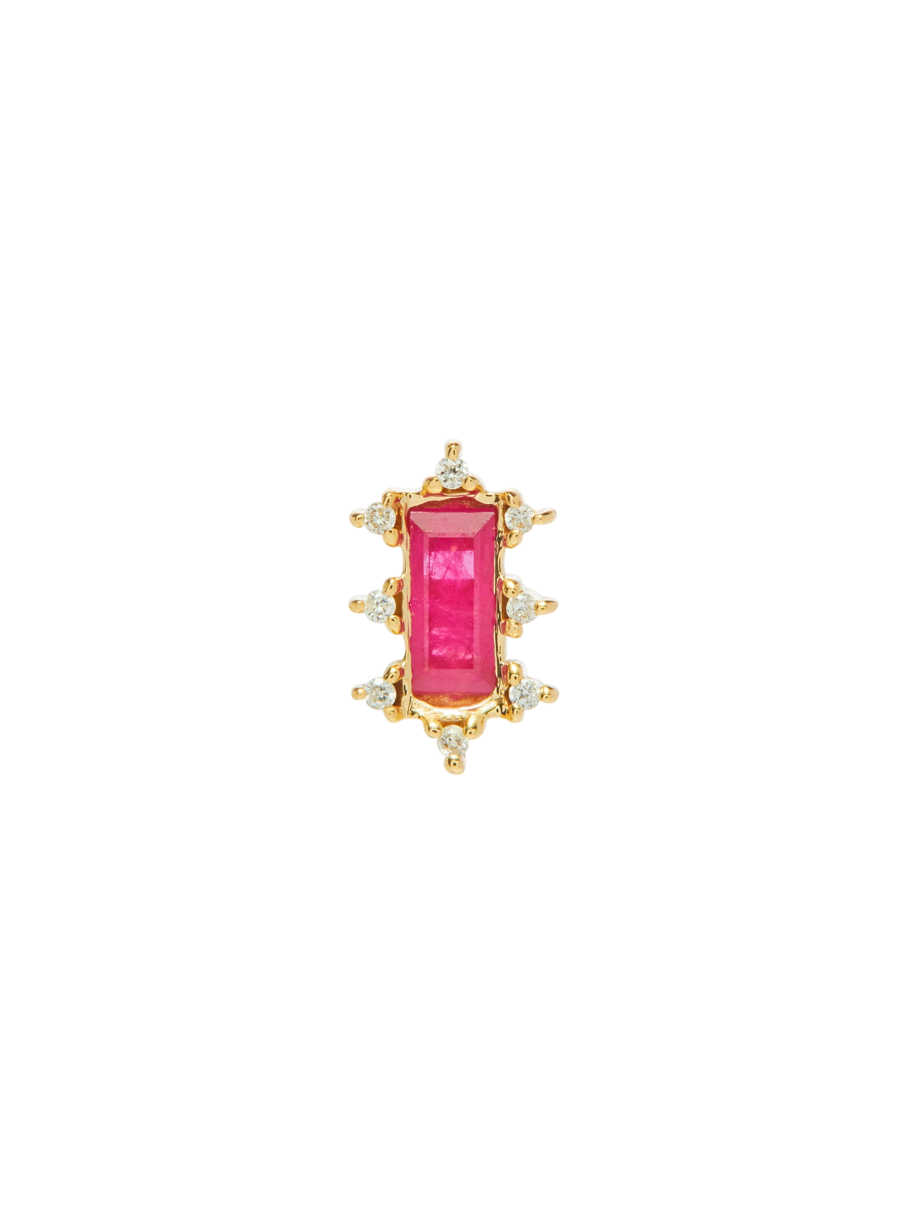Mosaic Stud with Ruby photo