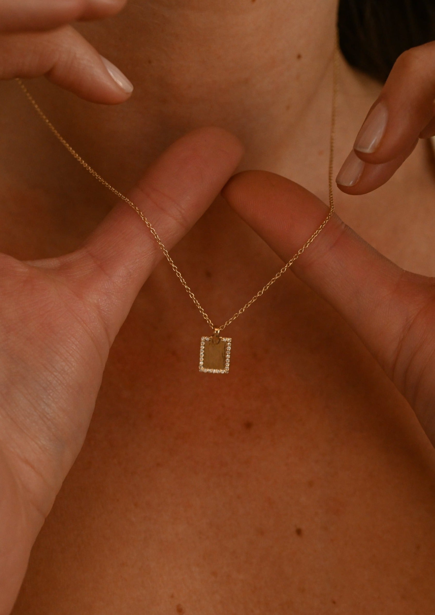 Diamond Tag Necklace