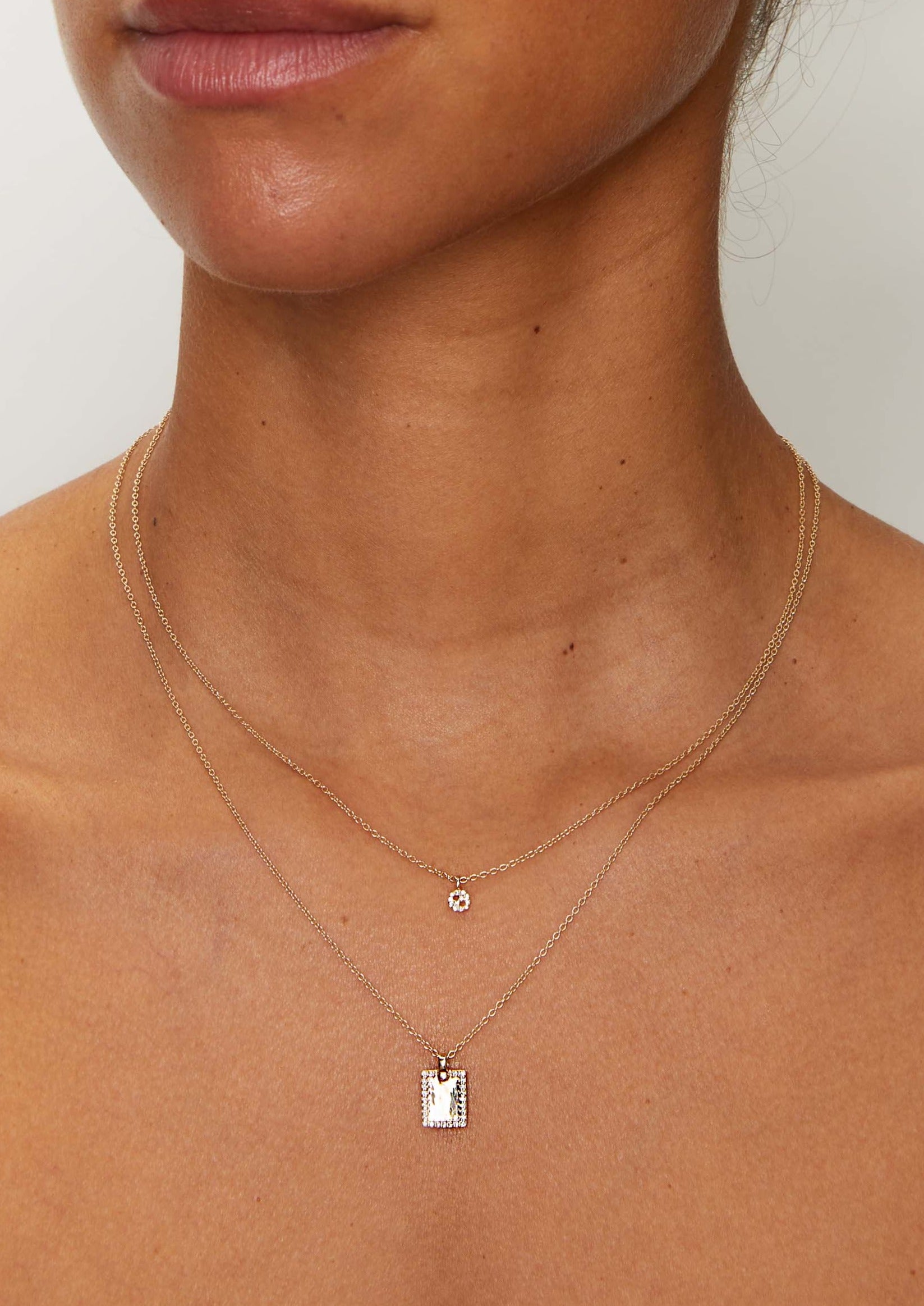 Diamond Tag Necklace