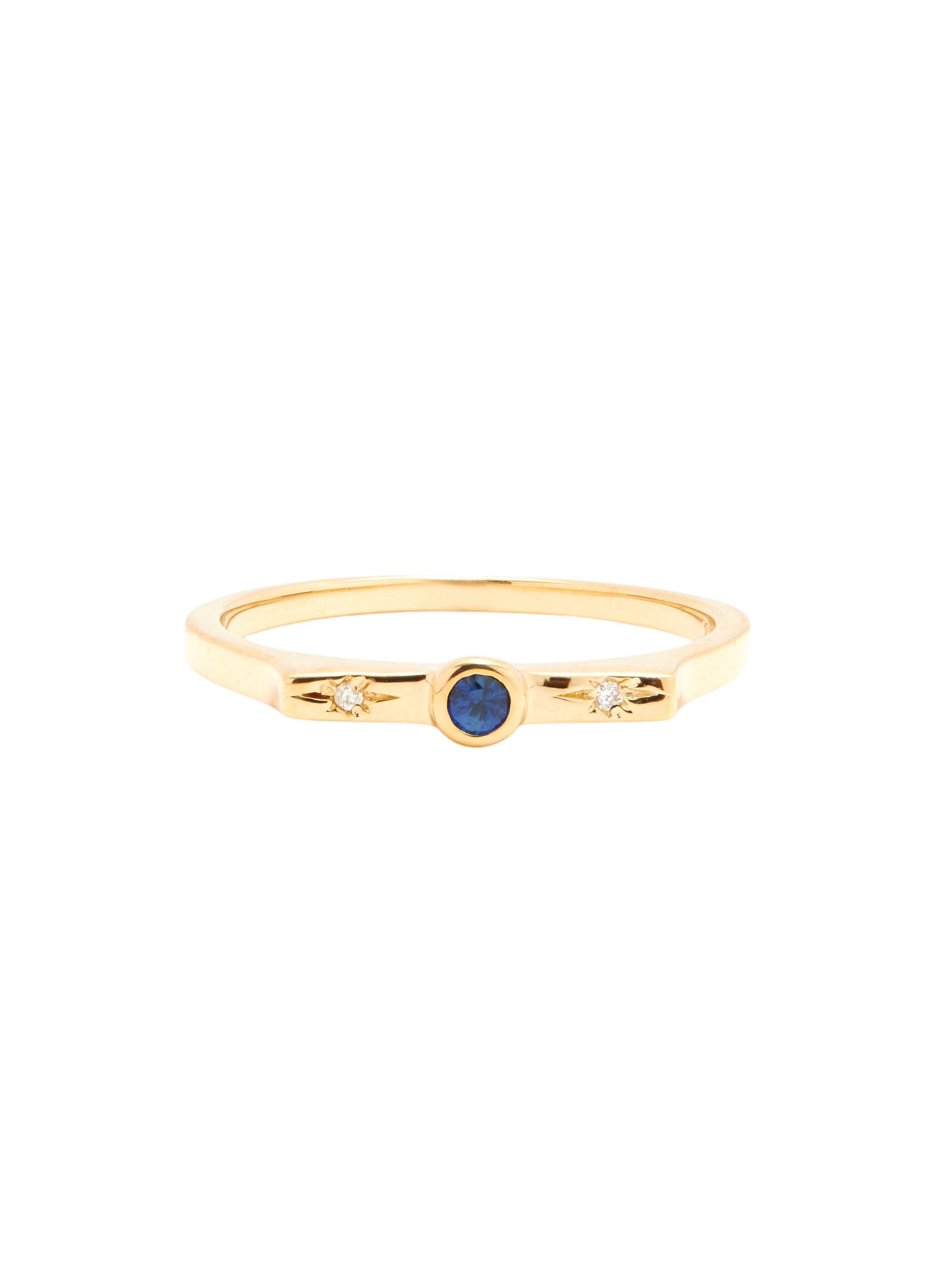 Wish Stack Ring In Blue Sapphire photo