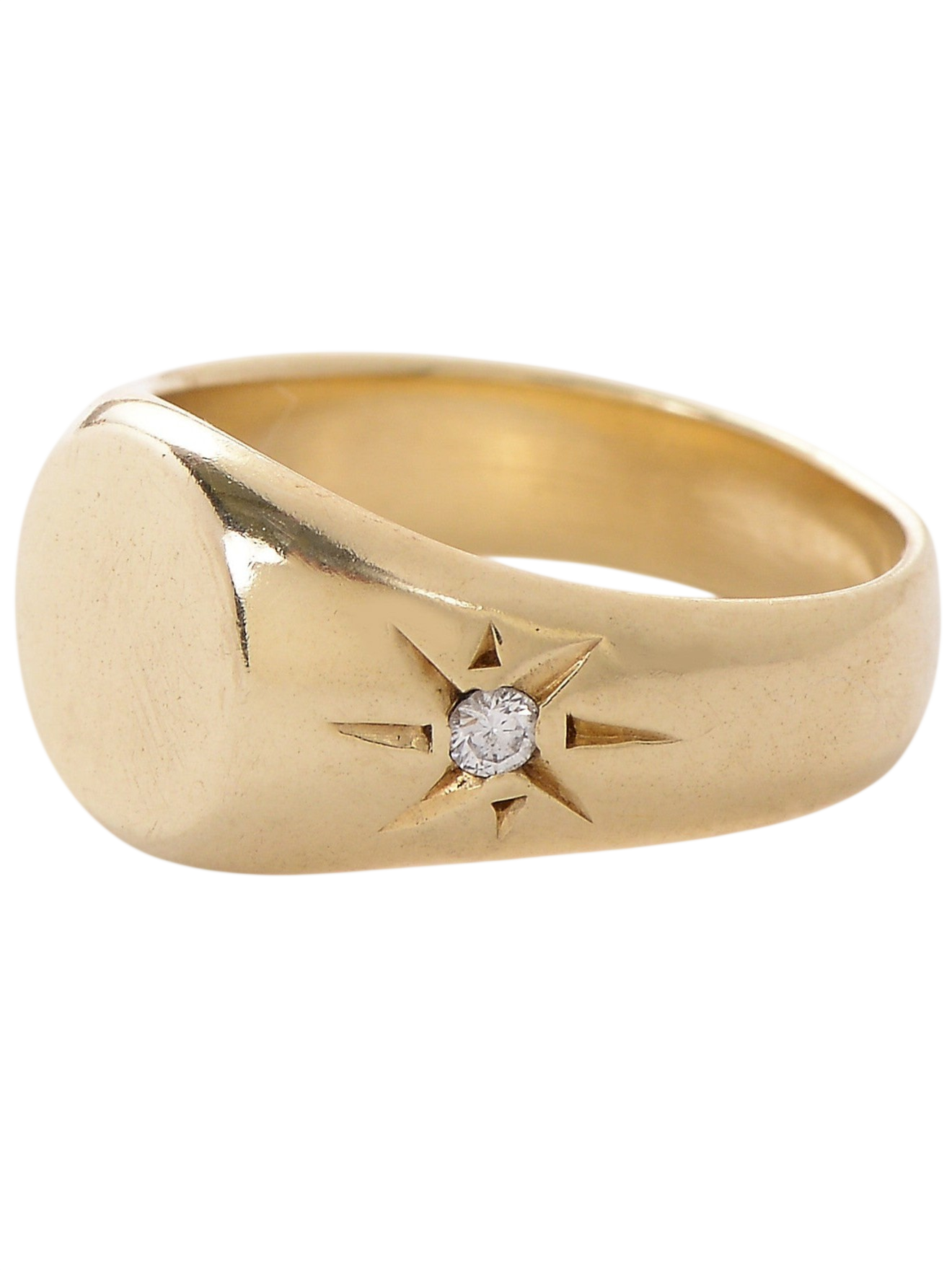 Classic Pinky Signet Ring in Gold photo