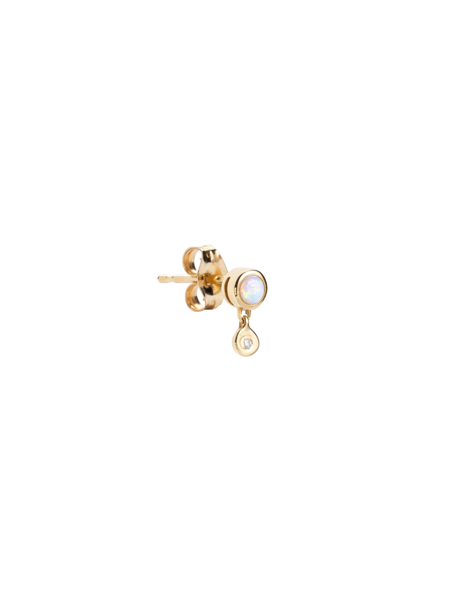 Bezel opal stud