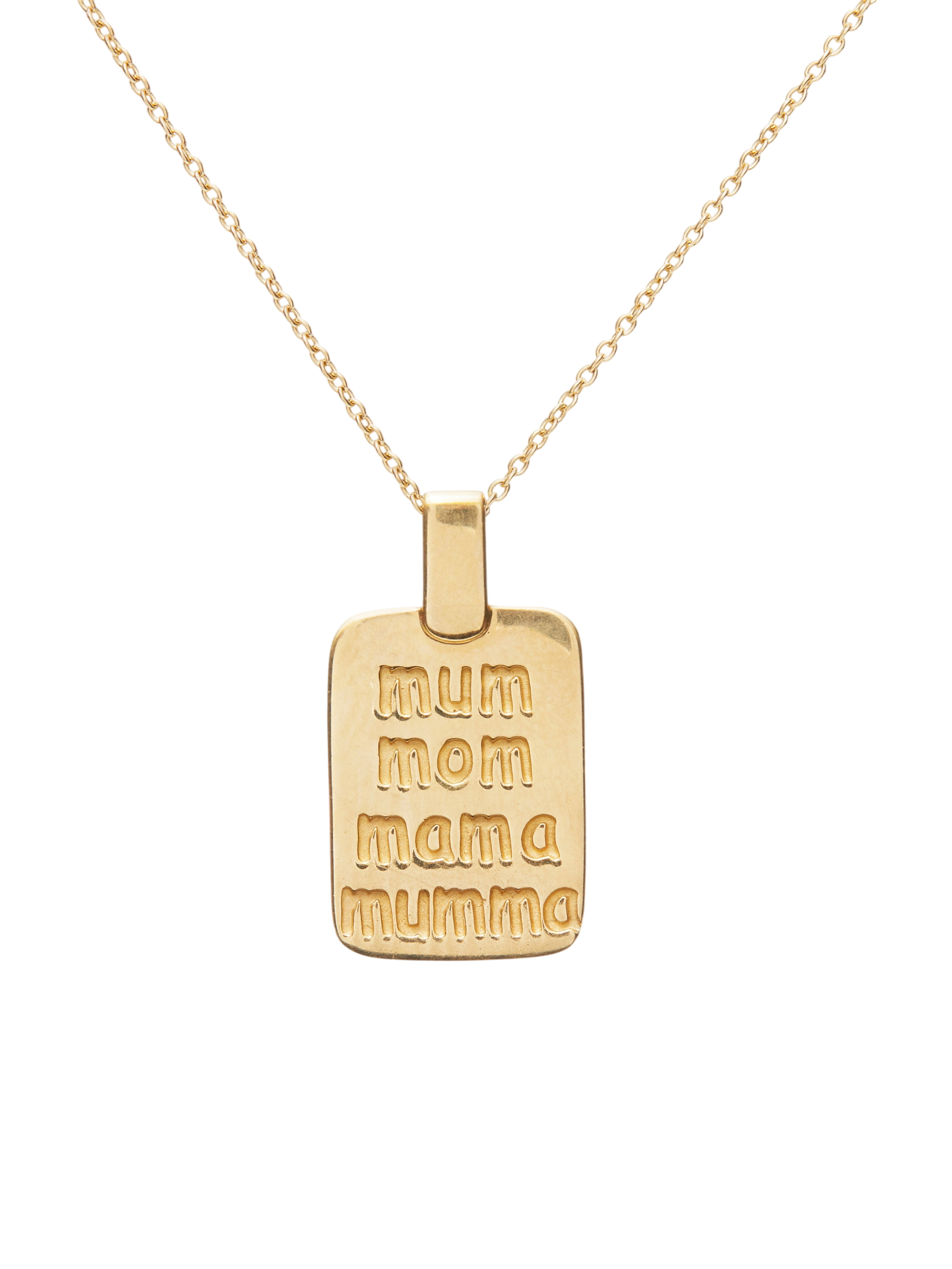 Mumma Sketch Tag Necklace – Small photo