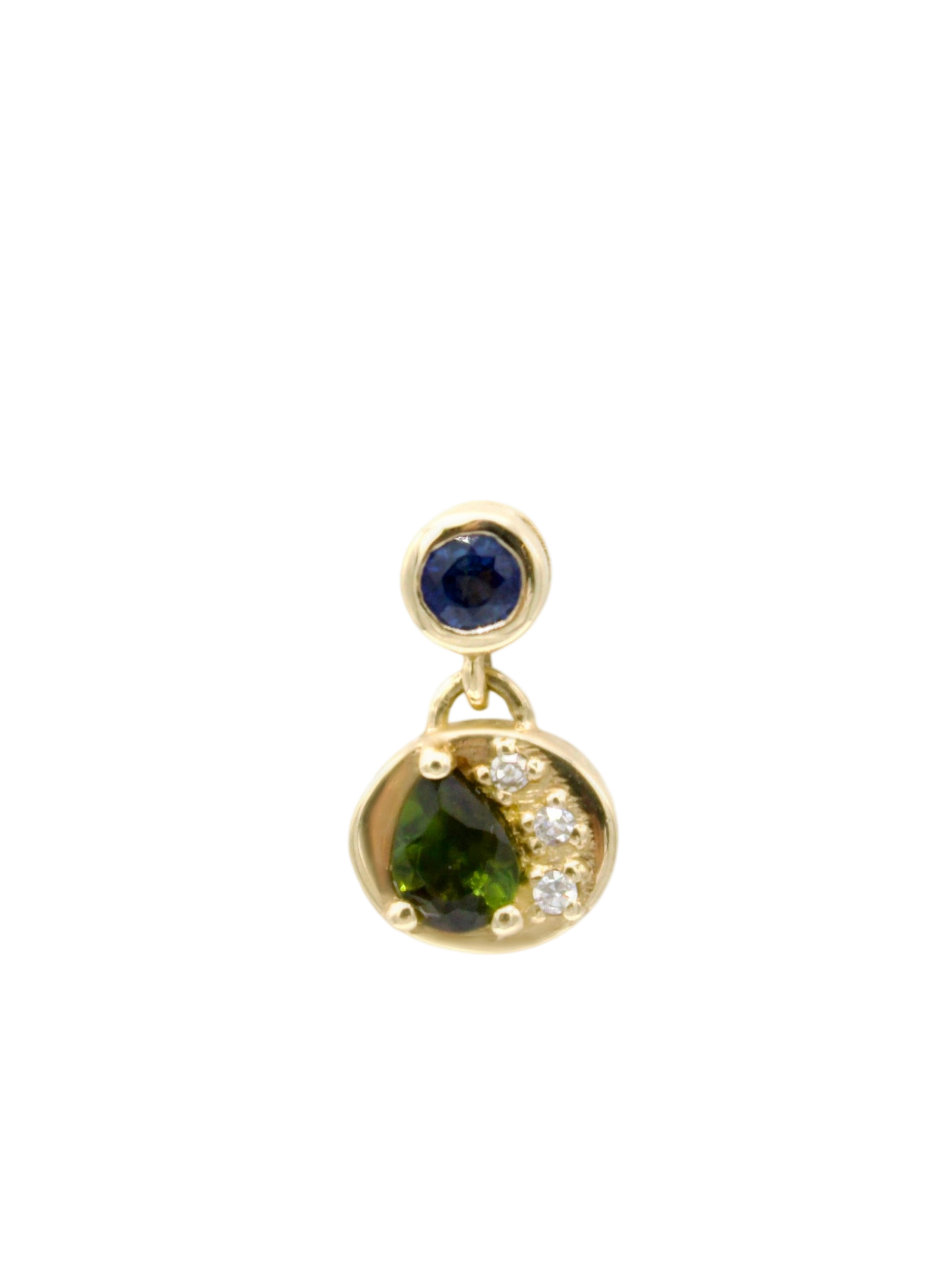 Nectar Drop Stud with Green Tourmaline photo