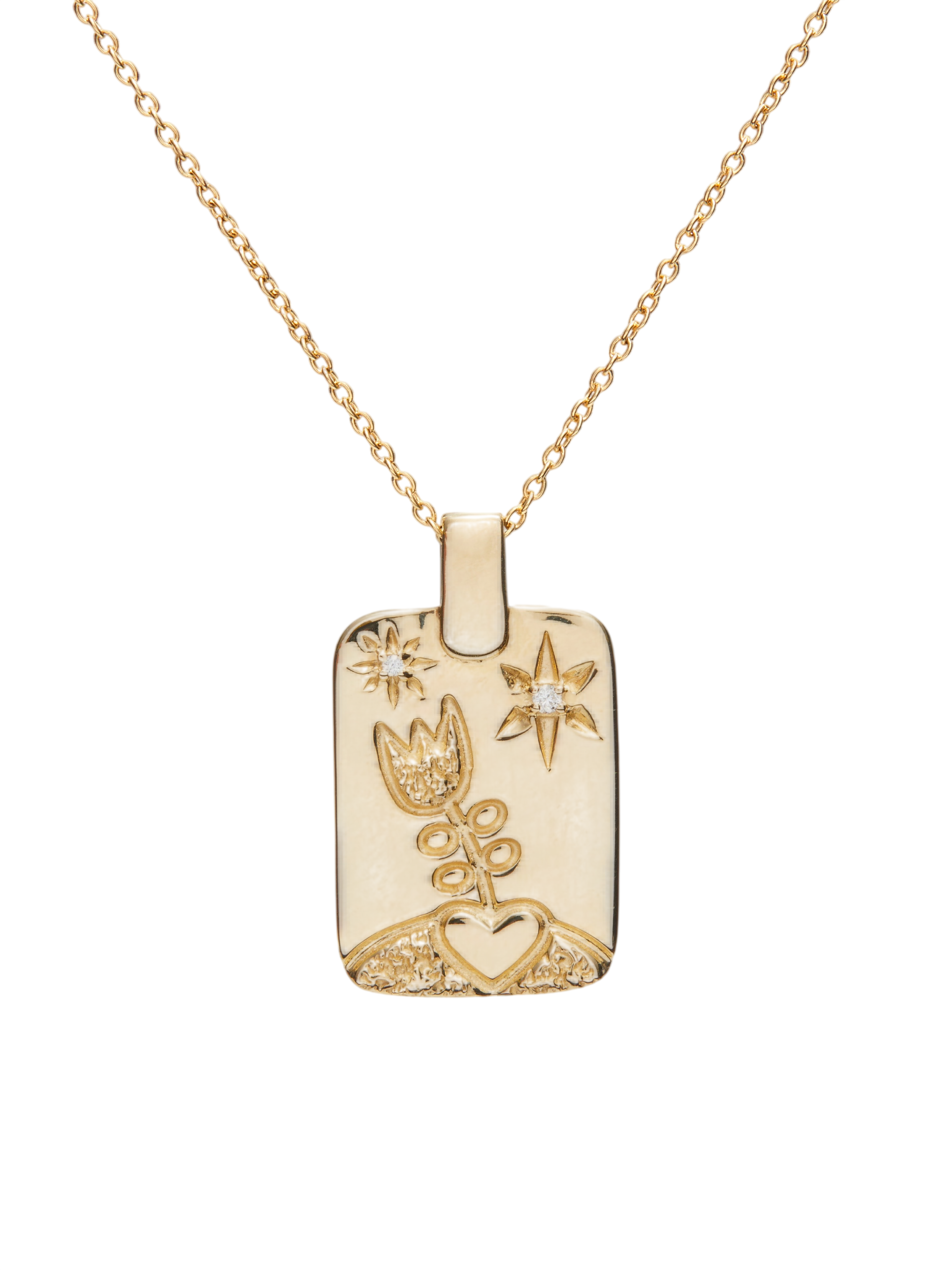 Love Grows Sketch Tag Necklace – Large photo