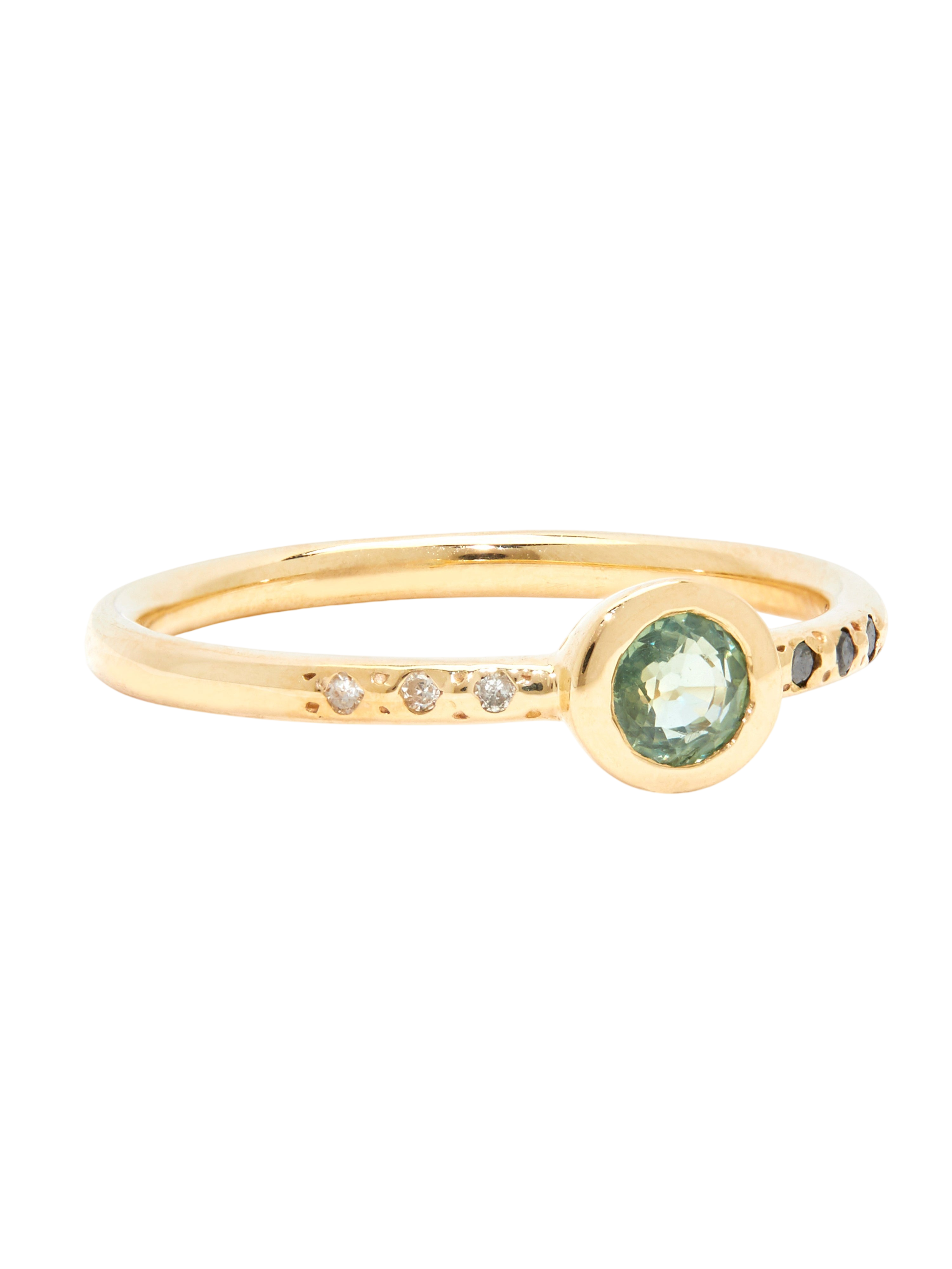 The Midday Ring with Green Sapphire photo