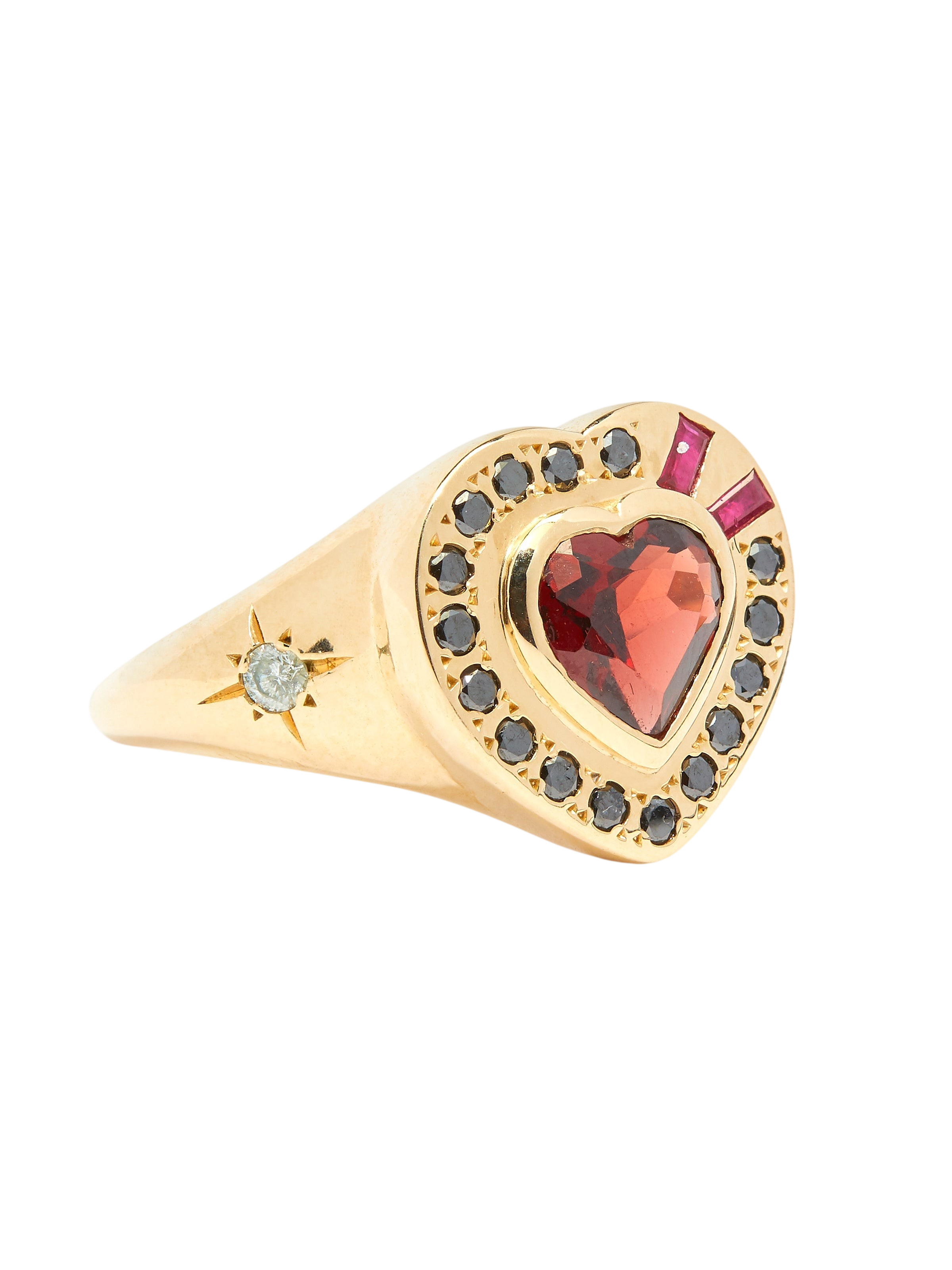 The Corazon Ring with Garnet photo