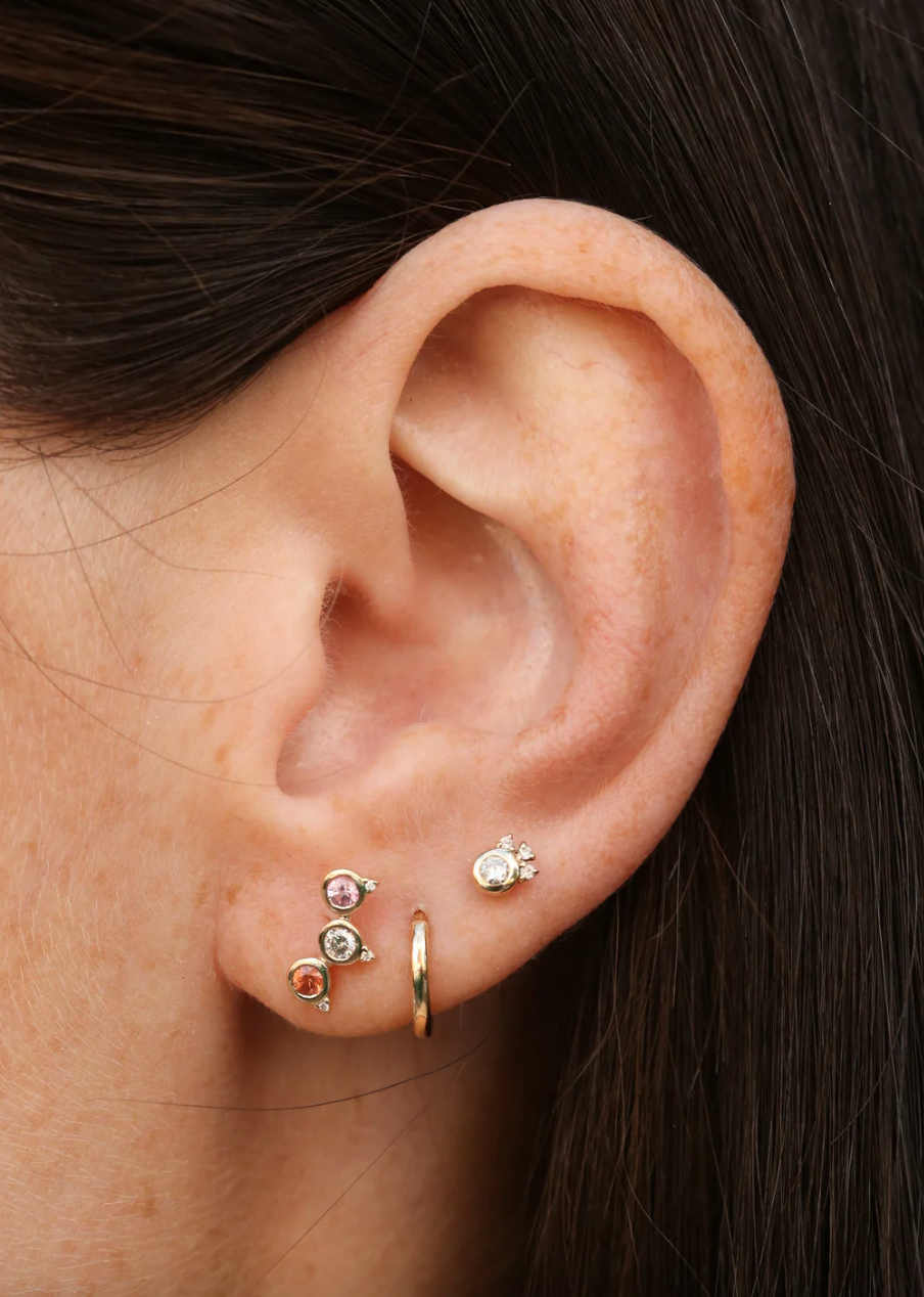 Pinnacle Stud with Mixed Gems