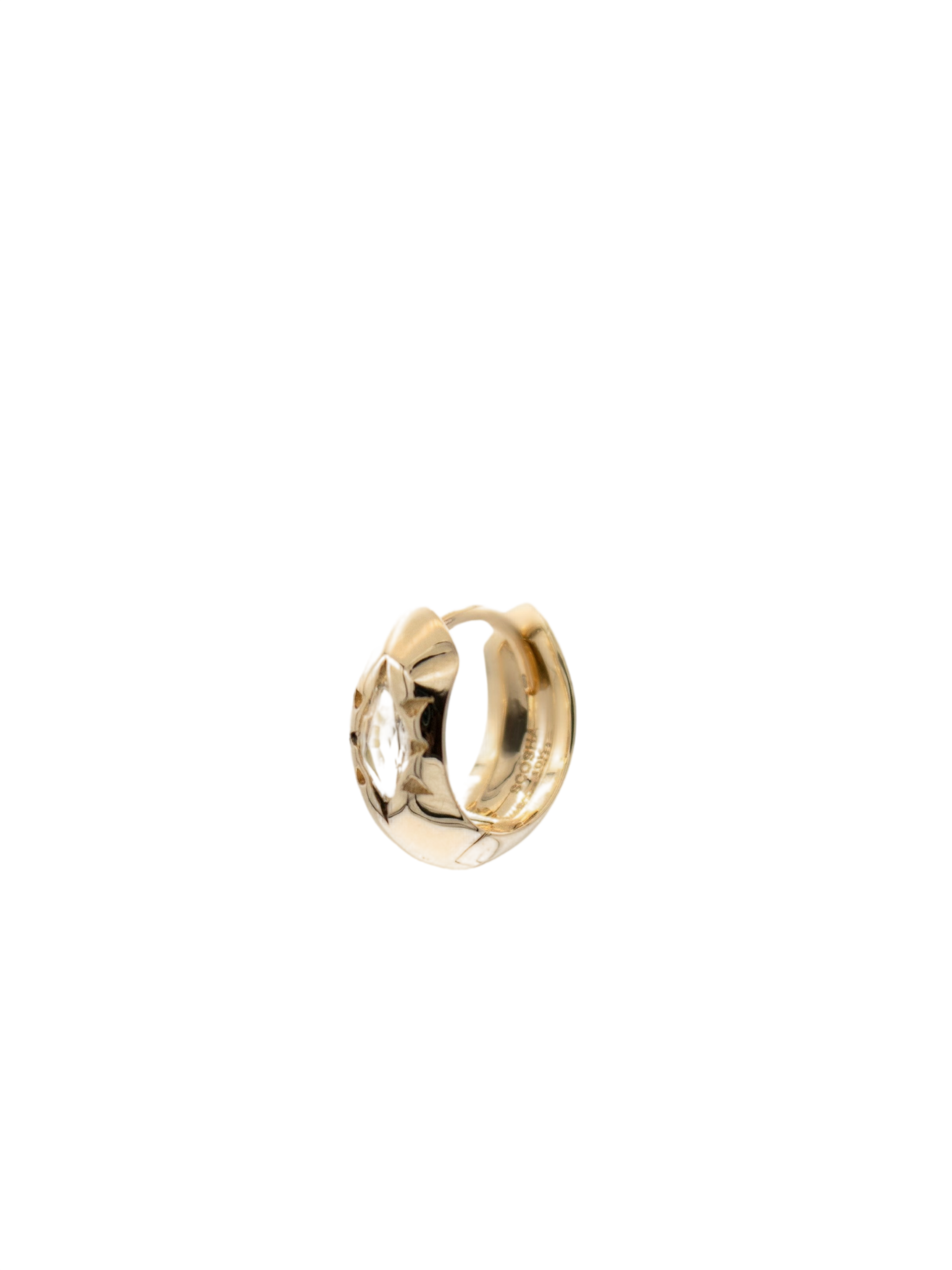 Desert Star Hinge Hoop with White Sapphire photo