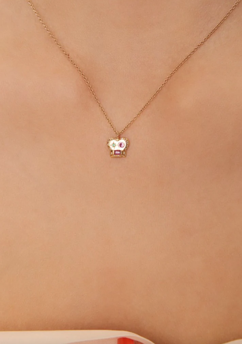 The Max Necklace with Ruby and Mixed Gems