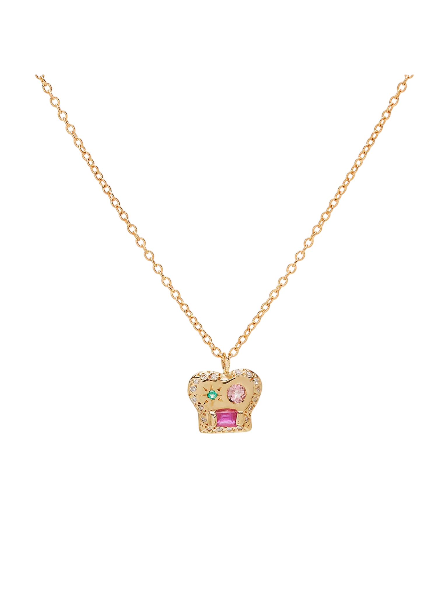 The Max Necklace with Ruby and Mixed Gems