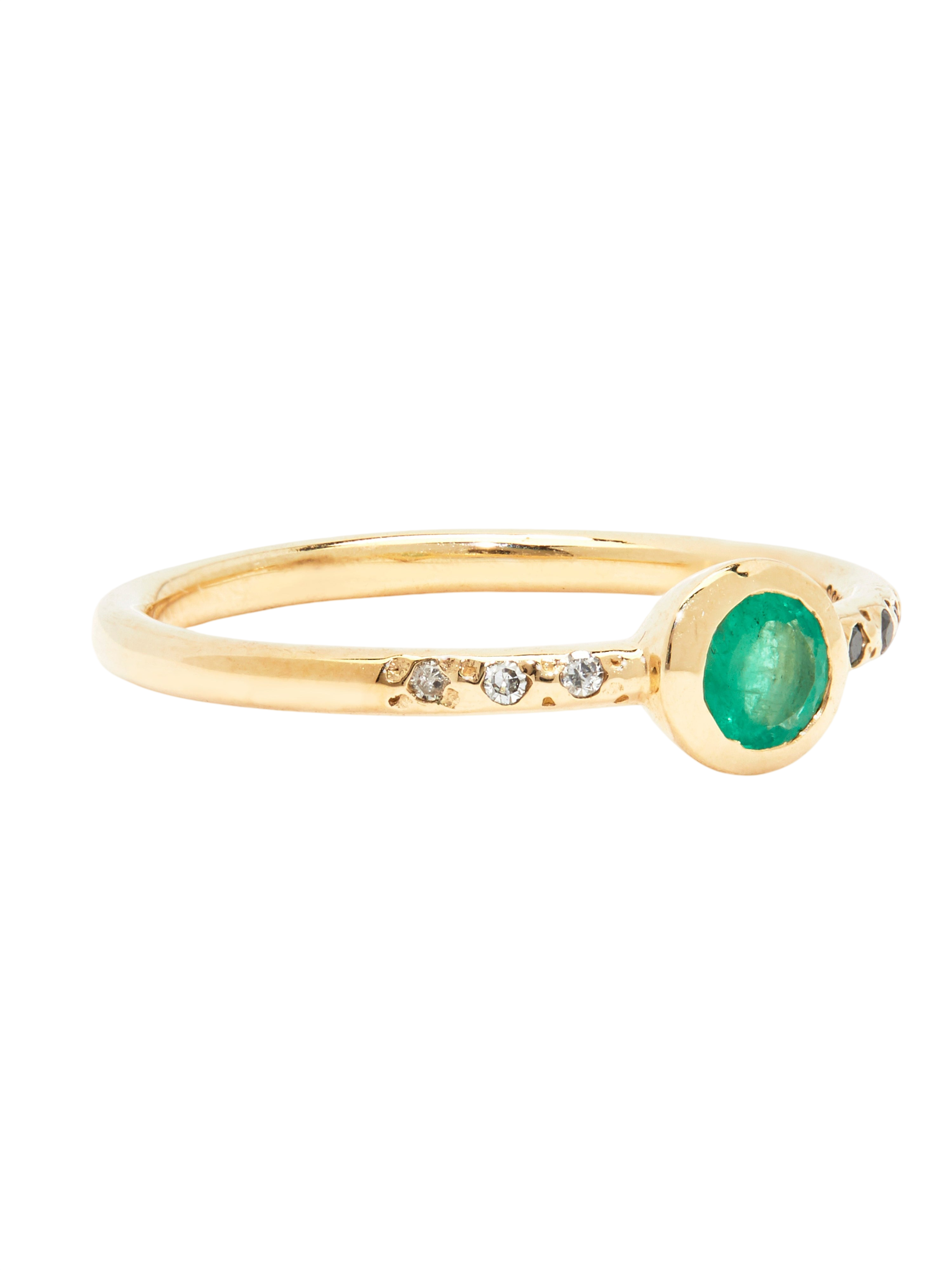 The Midnight Ring with Emerald photo