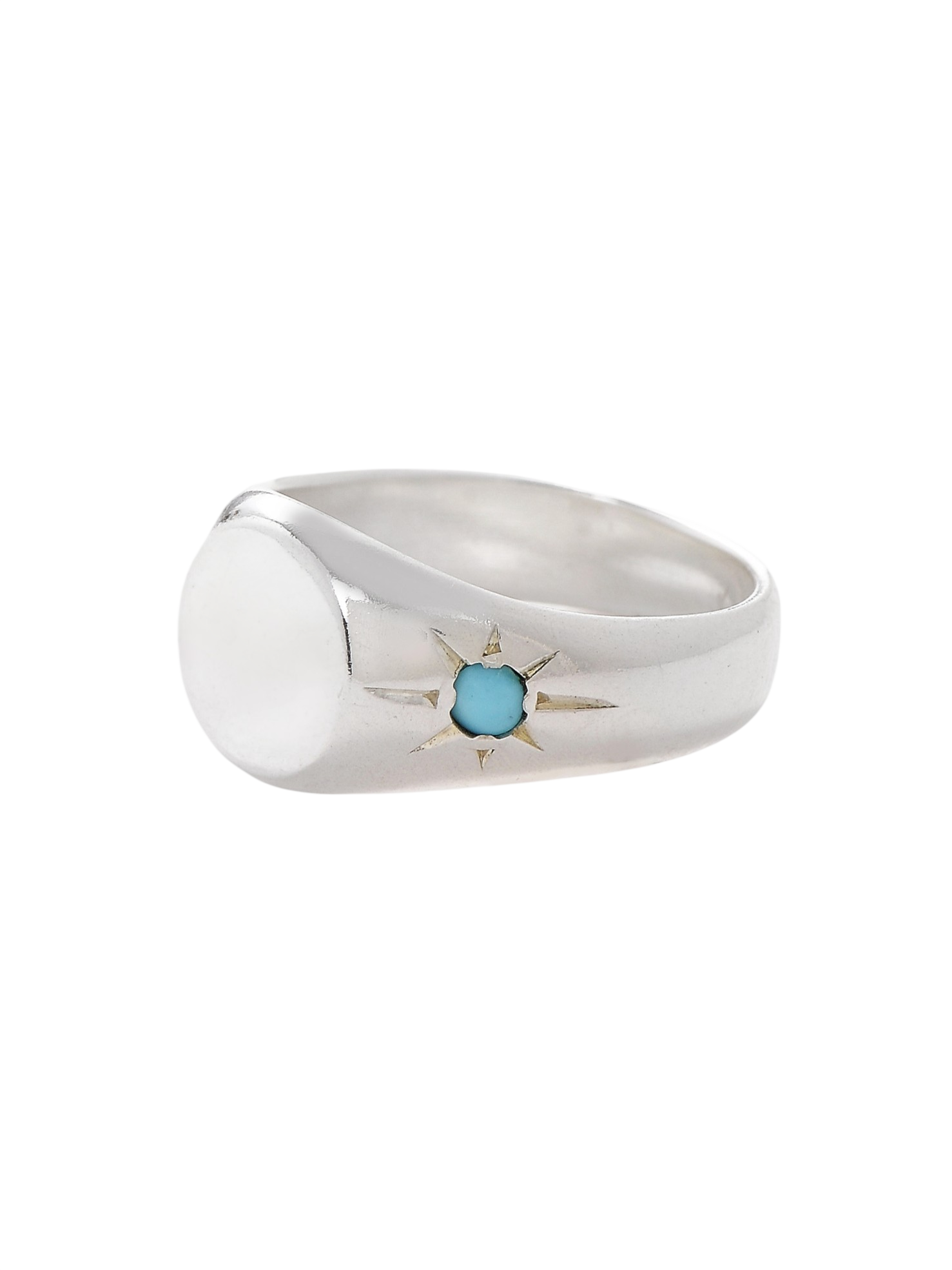 Classic Pinky Signet Ring in Silver photo
