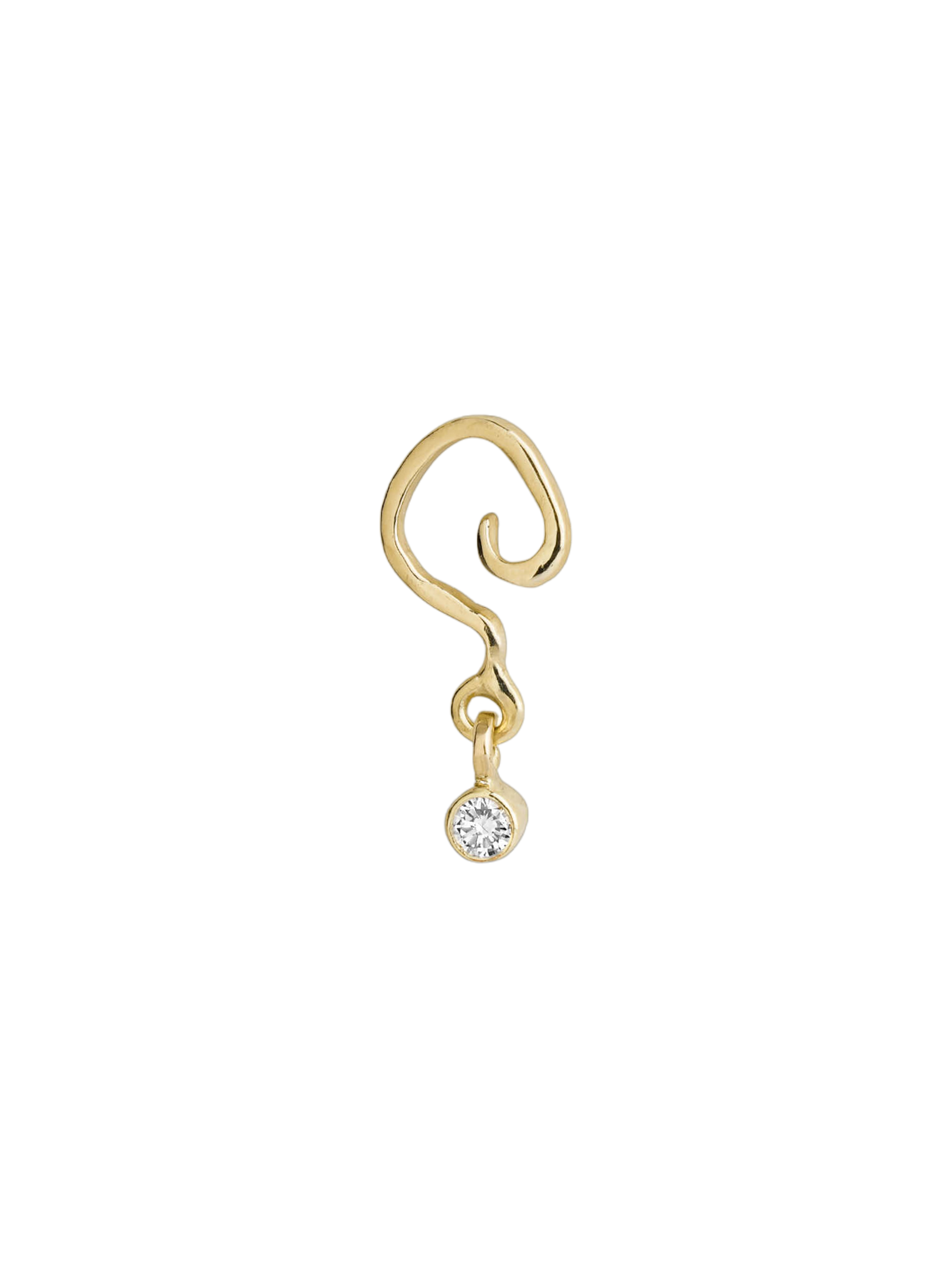 Nombre d'or gold earring