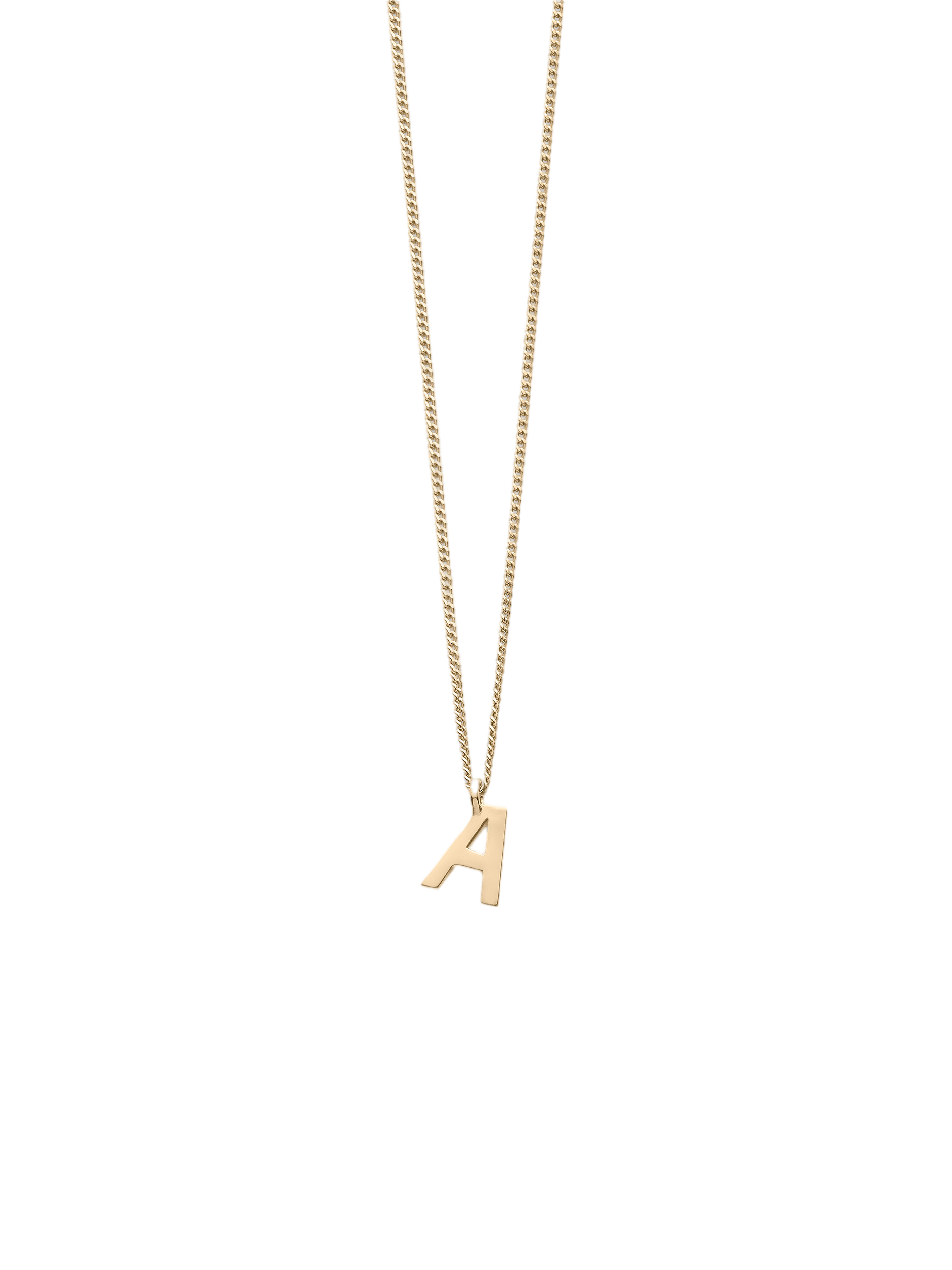 Note letter chain necklace