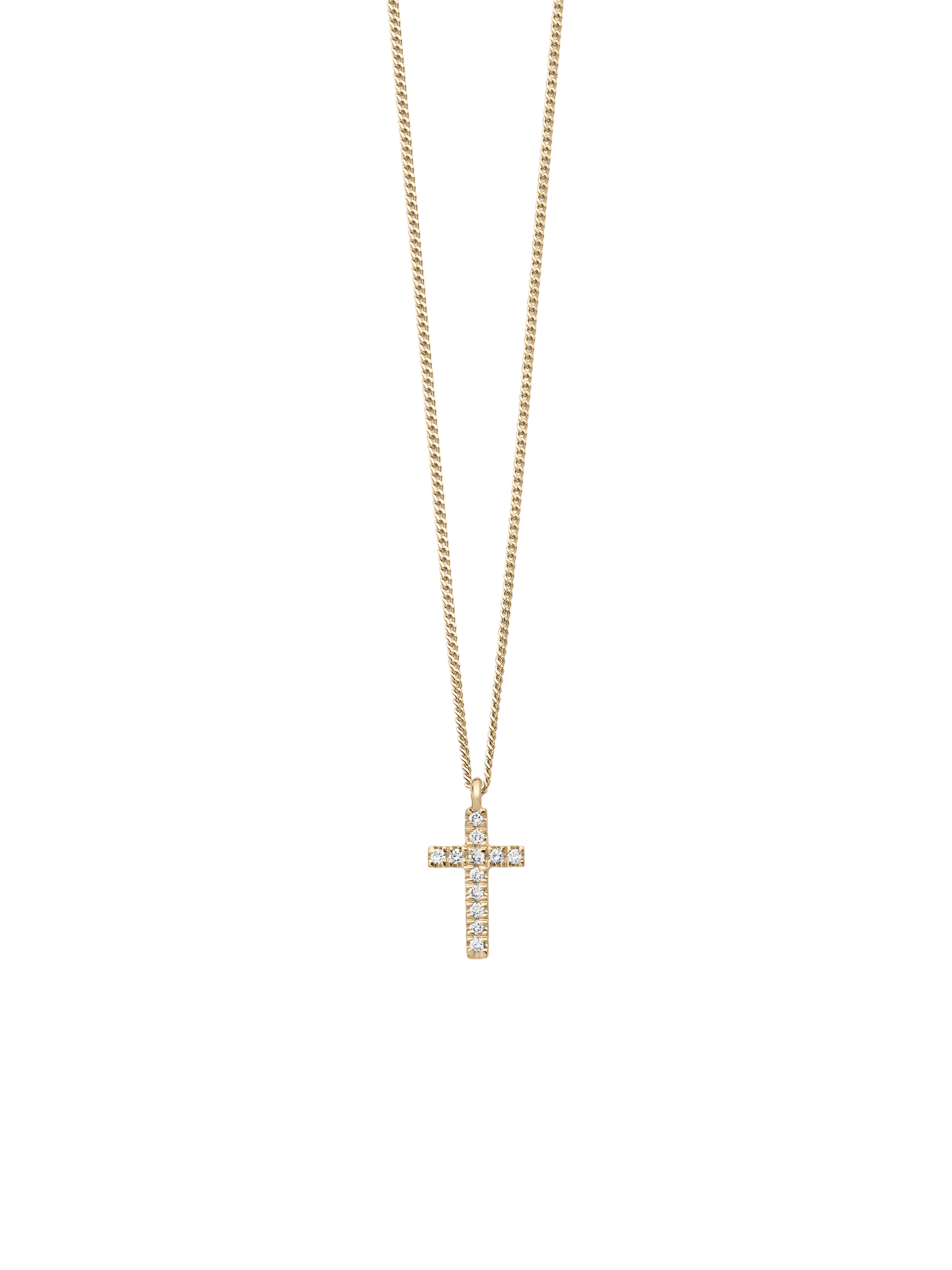 Novo diamond cross necklace