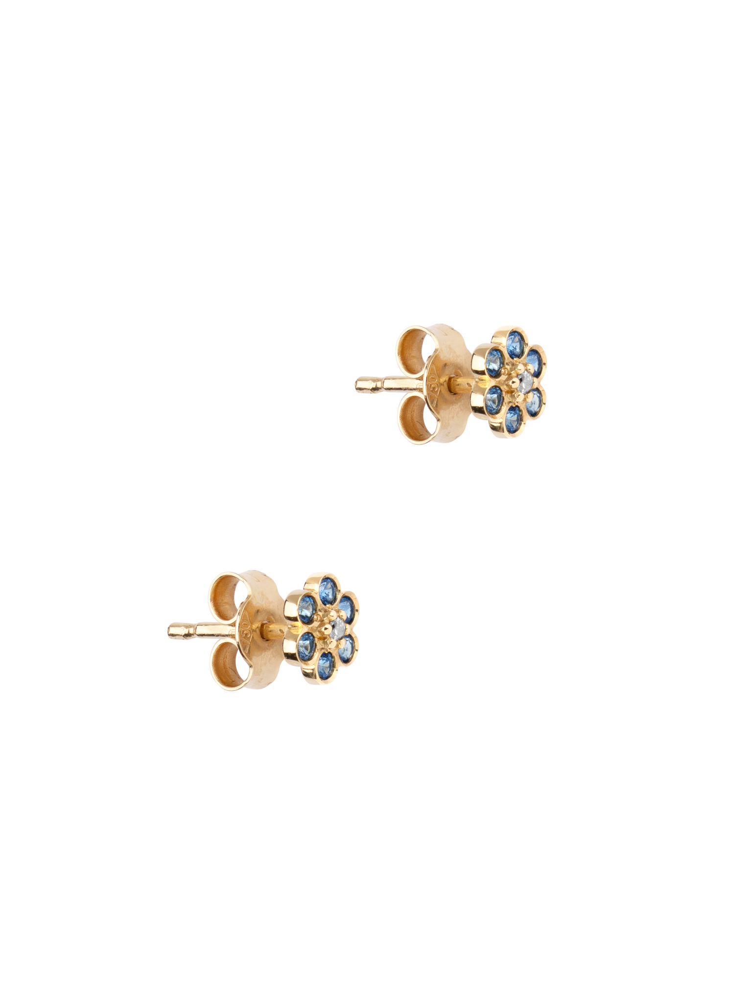 Miniflower studs 4 blue