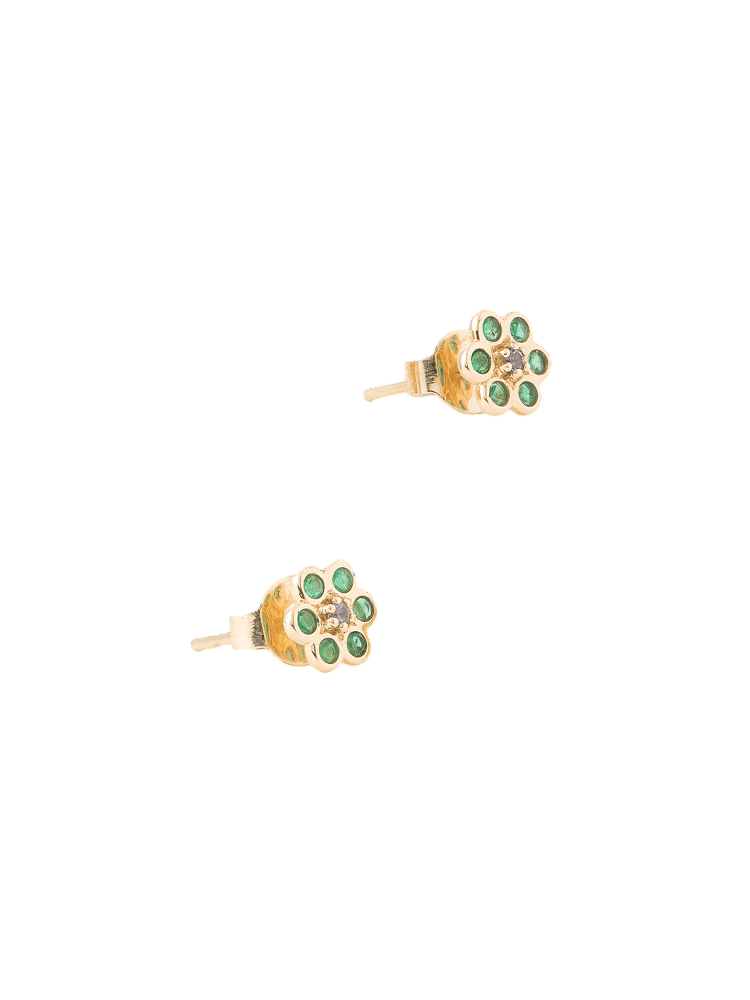 Miniflower studs 4 green
