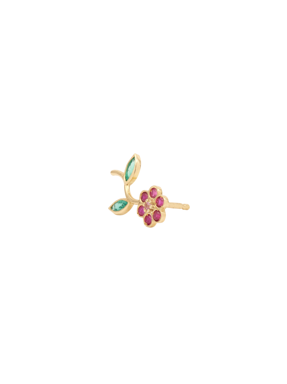 Miniflower ear jewel red