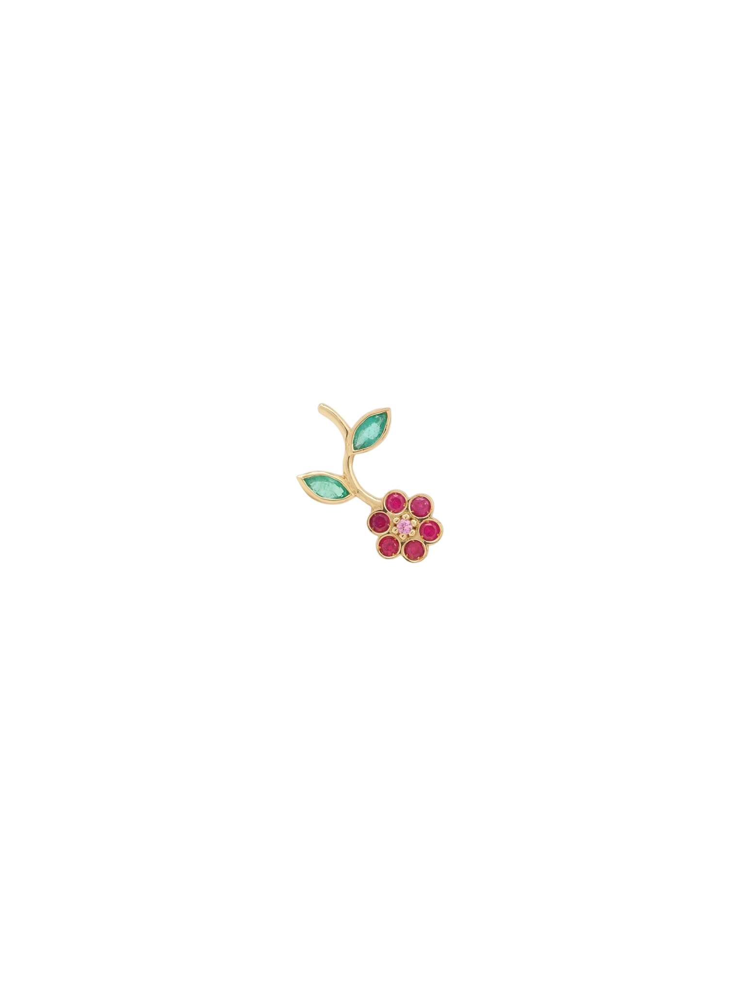Miniflower ear jewel red
