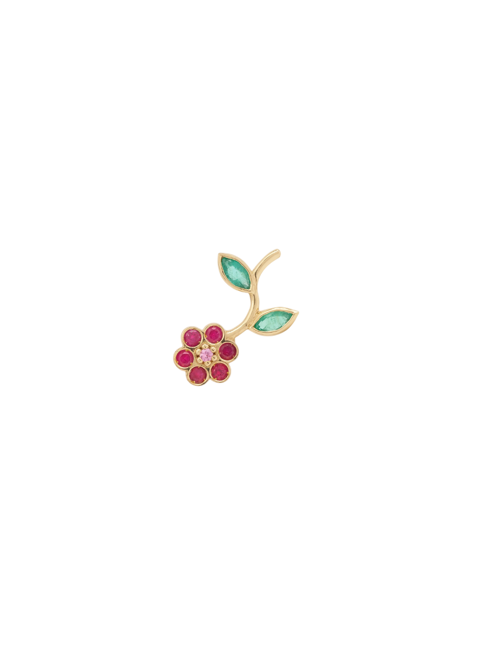 Miniflower ear jewel red